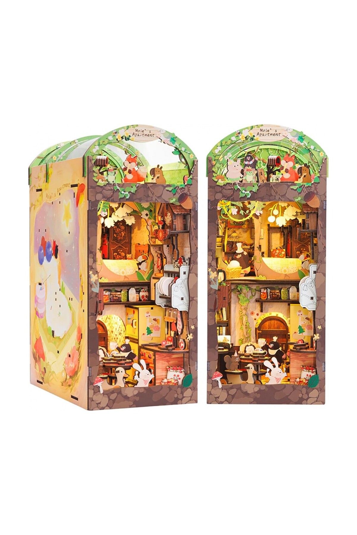 CUTEBEE Puzzle 3d, Cotor De Carte Diy, Mole House, Cutebee, 253 Piese - One Size