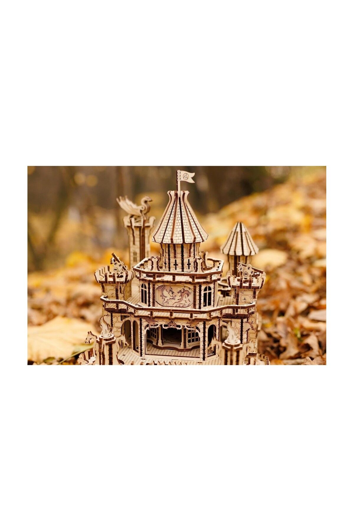 Wood Trick-Puzzle mecanic 3D, Castelul Dragonului, WT, lemn, 978 piese 5