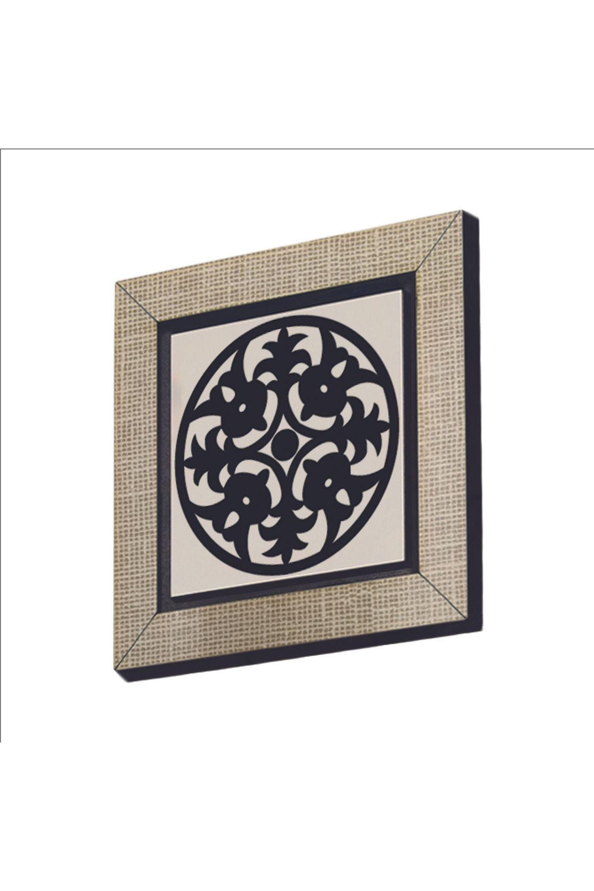 Sadrazam Barok Desen Baskılı MDF Magnet (7 X 7 KD-60)