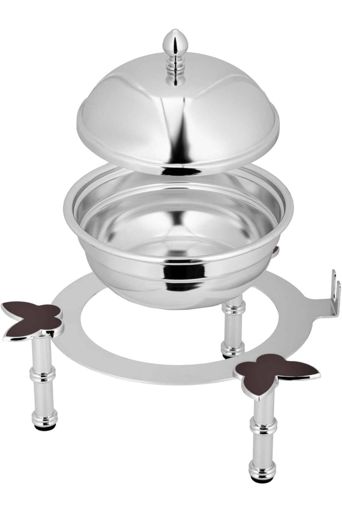 ALSAIF-Rqah Circular Dates Bowl With A Lid Is Of Unique Quality And High Durability, Nickel 7