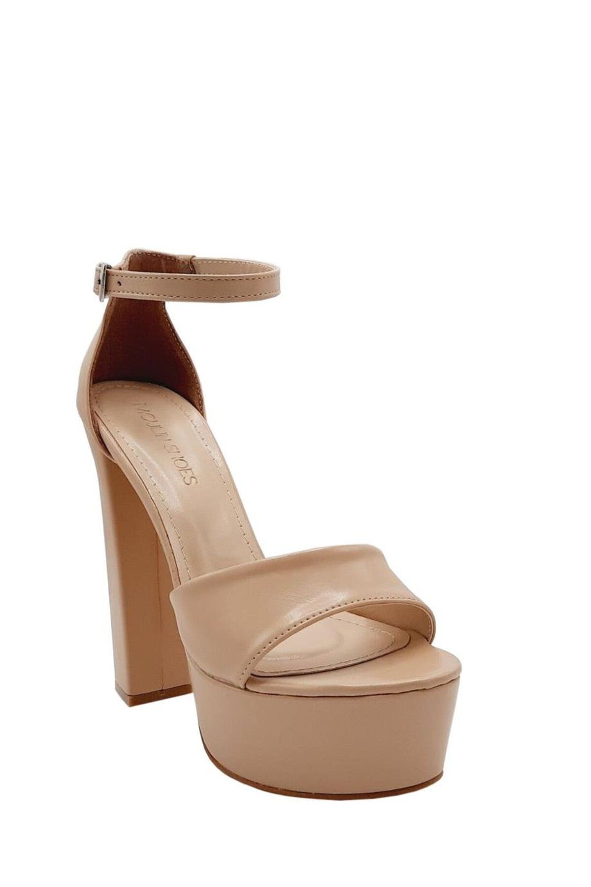 کفش مجلسی زنانه چرم پوست 010 2020 اورجینال Moulin Shoes