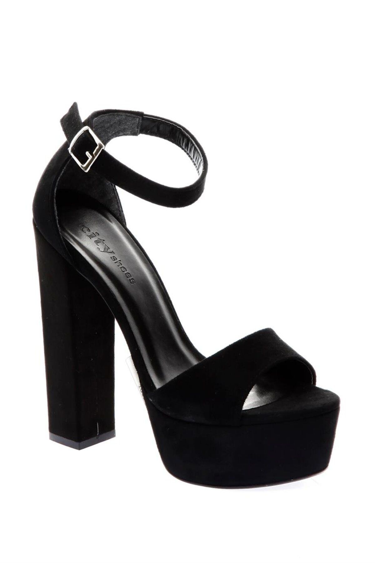 کفش مجلسی زنانه 010 2020 جیر سیاه اورجینال Moulin Shoes