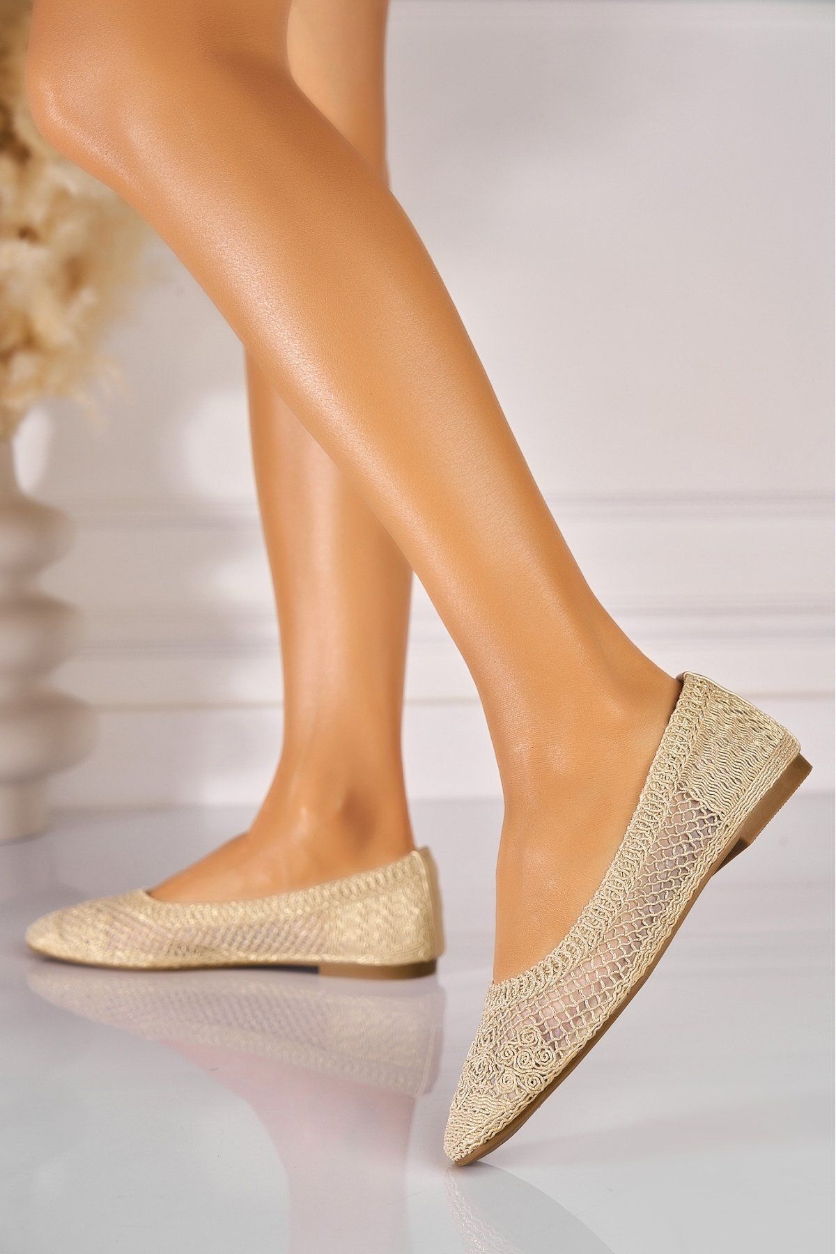 Joana-Barajul Balerini Textil Auriu Harlene 1