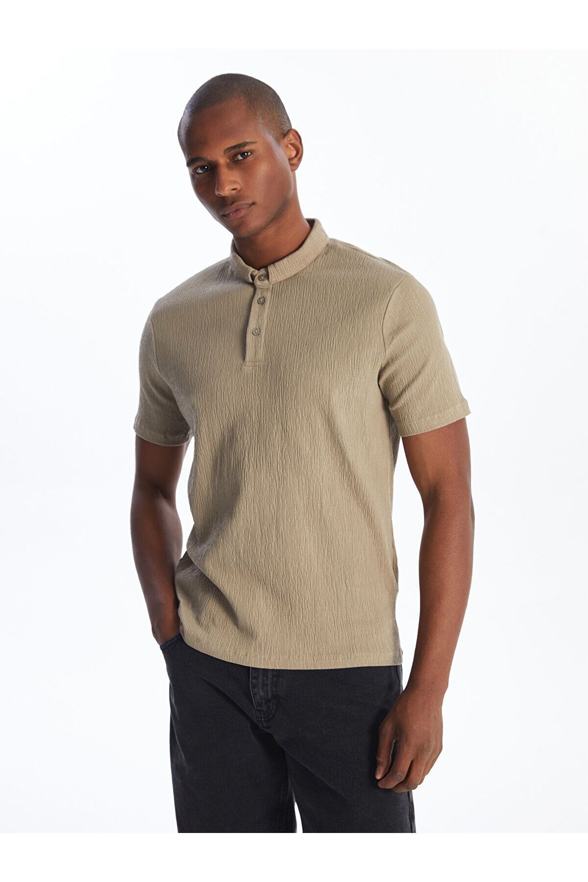 LC Waikiki Polo Yaka Kısa Kollu Desenli Erkek Tişört