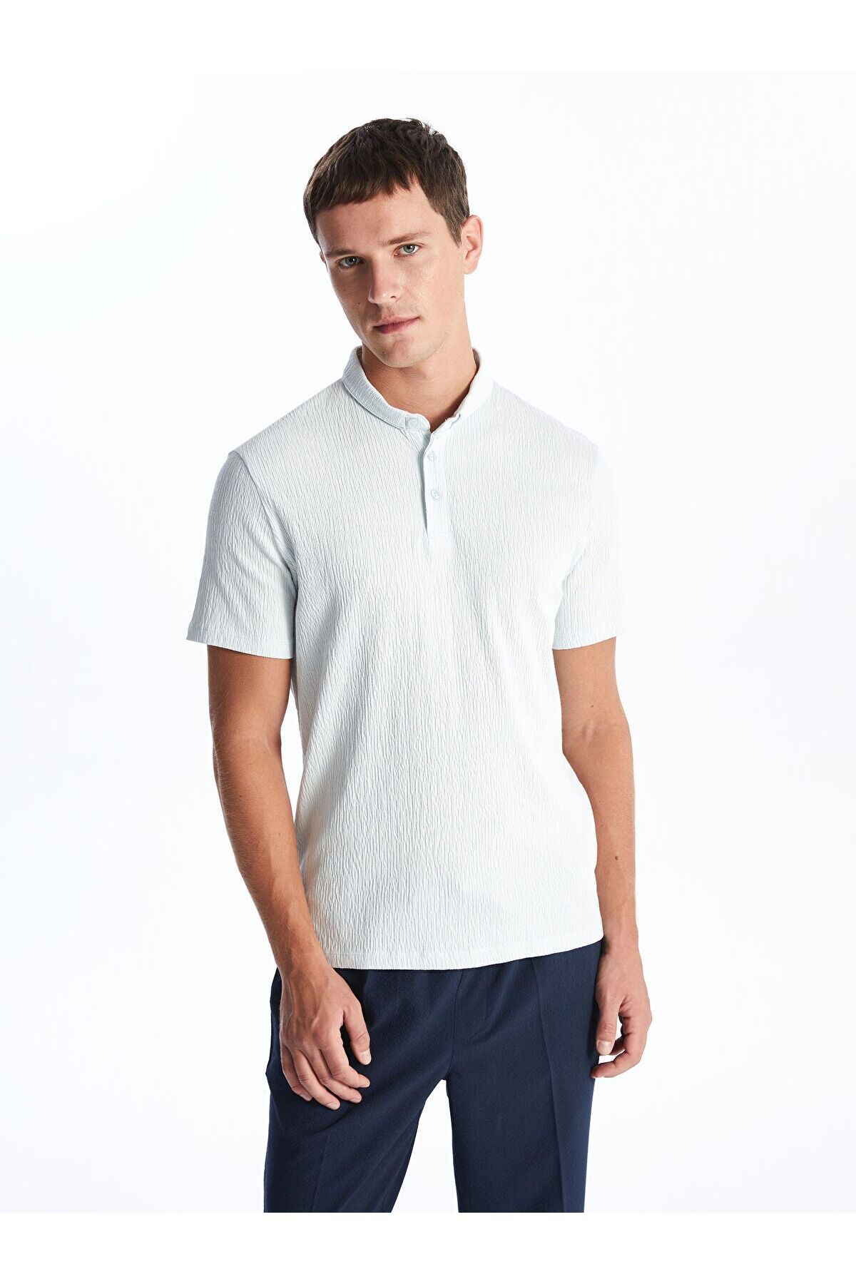 LC Waikiki Polo Yaka Kısa Kollu Desenli Erkek Tişört
