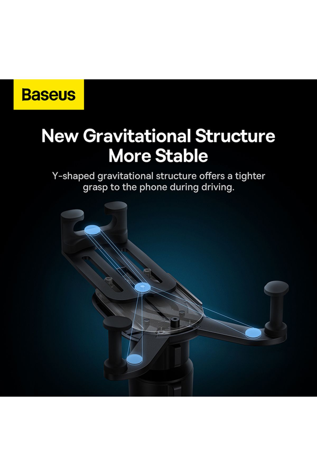 Baseus-Stable Gravitational Car Mount Air Vent Phone Holder Bracket (Air Outlet Version) - Black 7