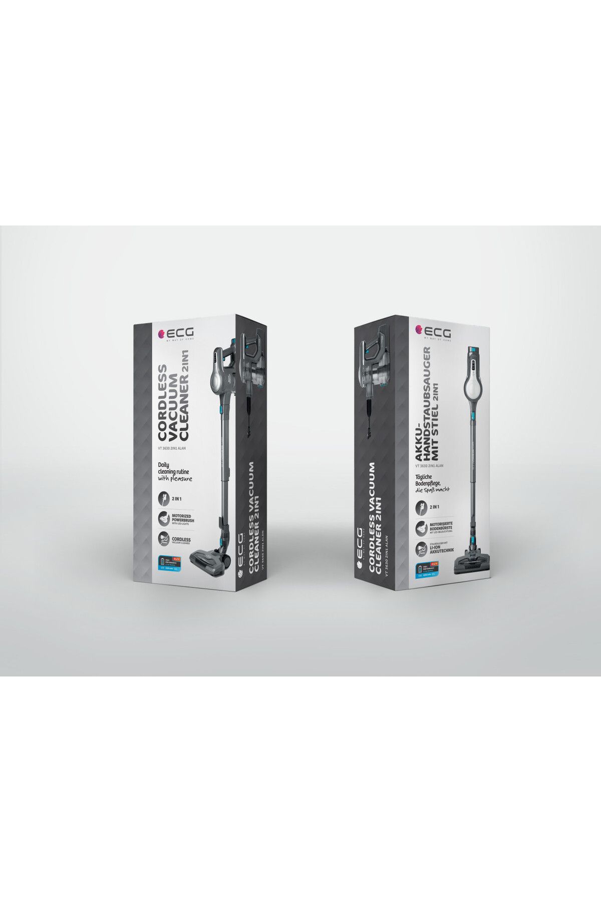 ECG-Aspirator Vertical Portabil 2in1 Vt 3630 Alan, 130 W, Baterie Li-ion 22.2 V, Recipient 1.2 L 5