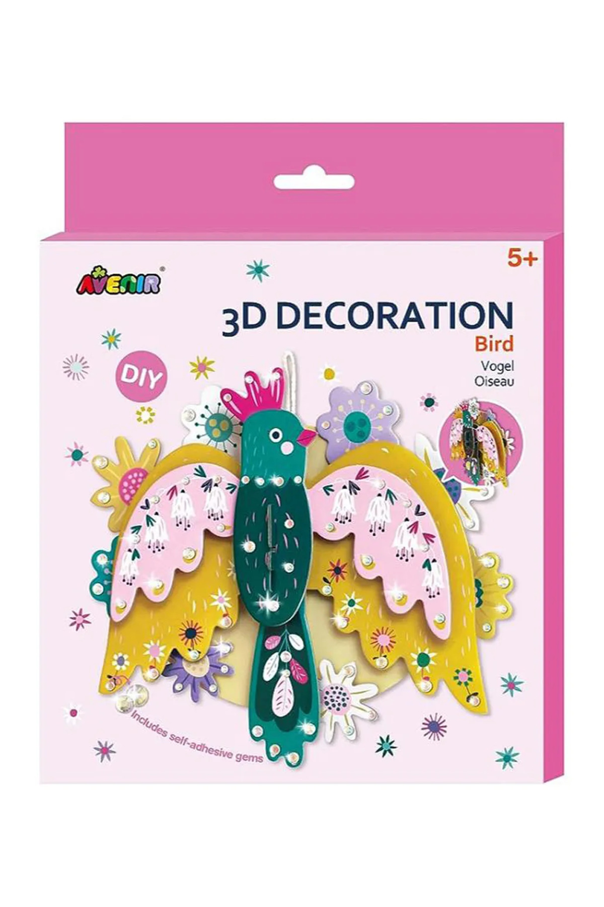 پرندهٔ دکور سه‌بعدی آونیر