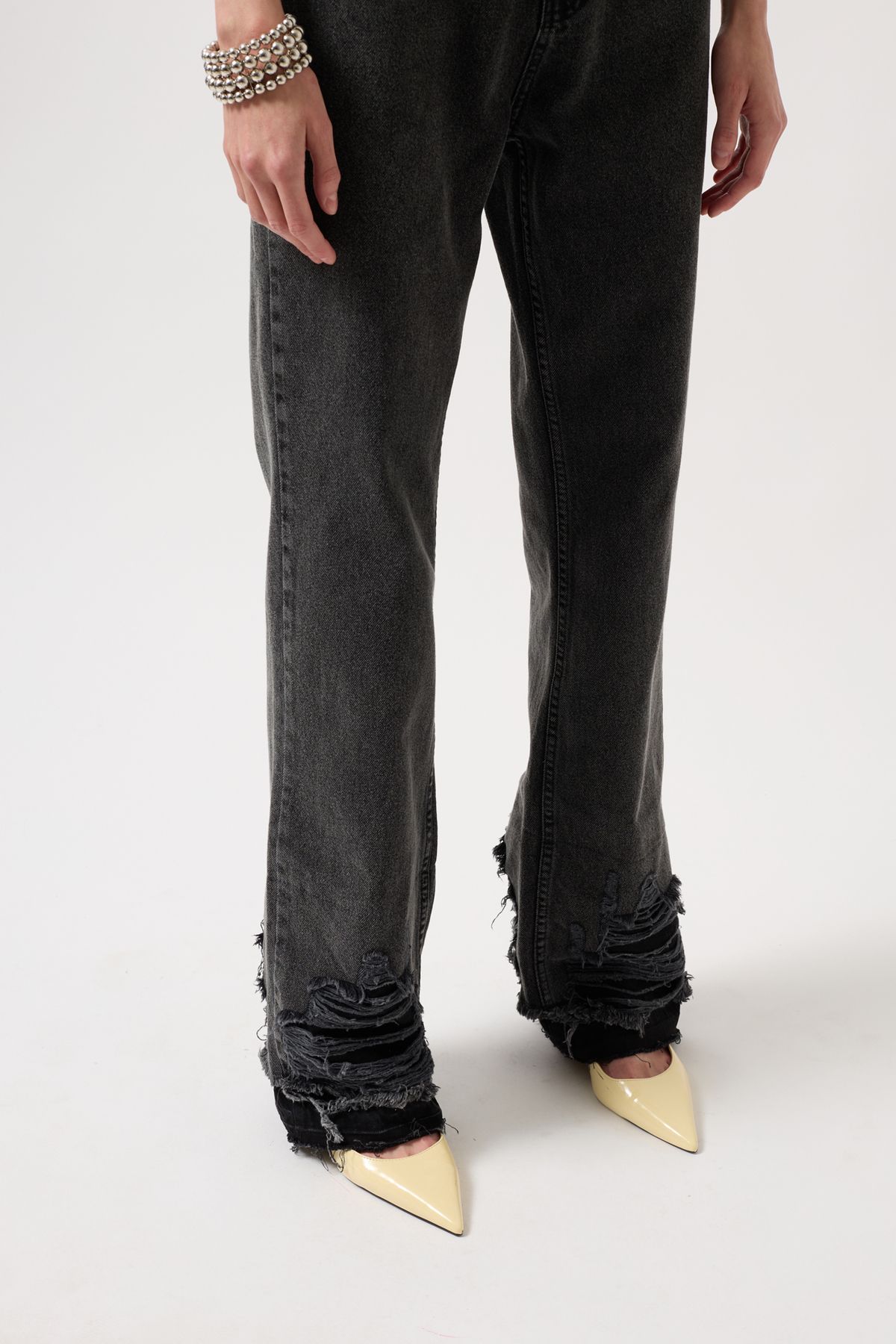 Black Fashion-Blugi negri cu picior rupt 4