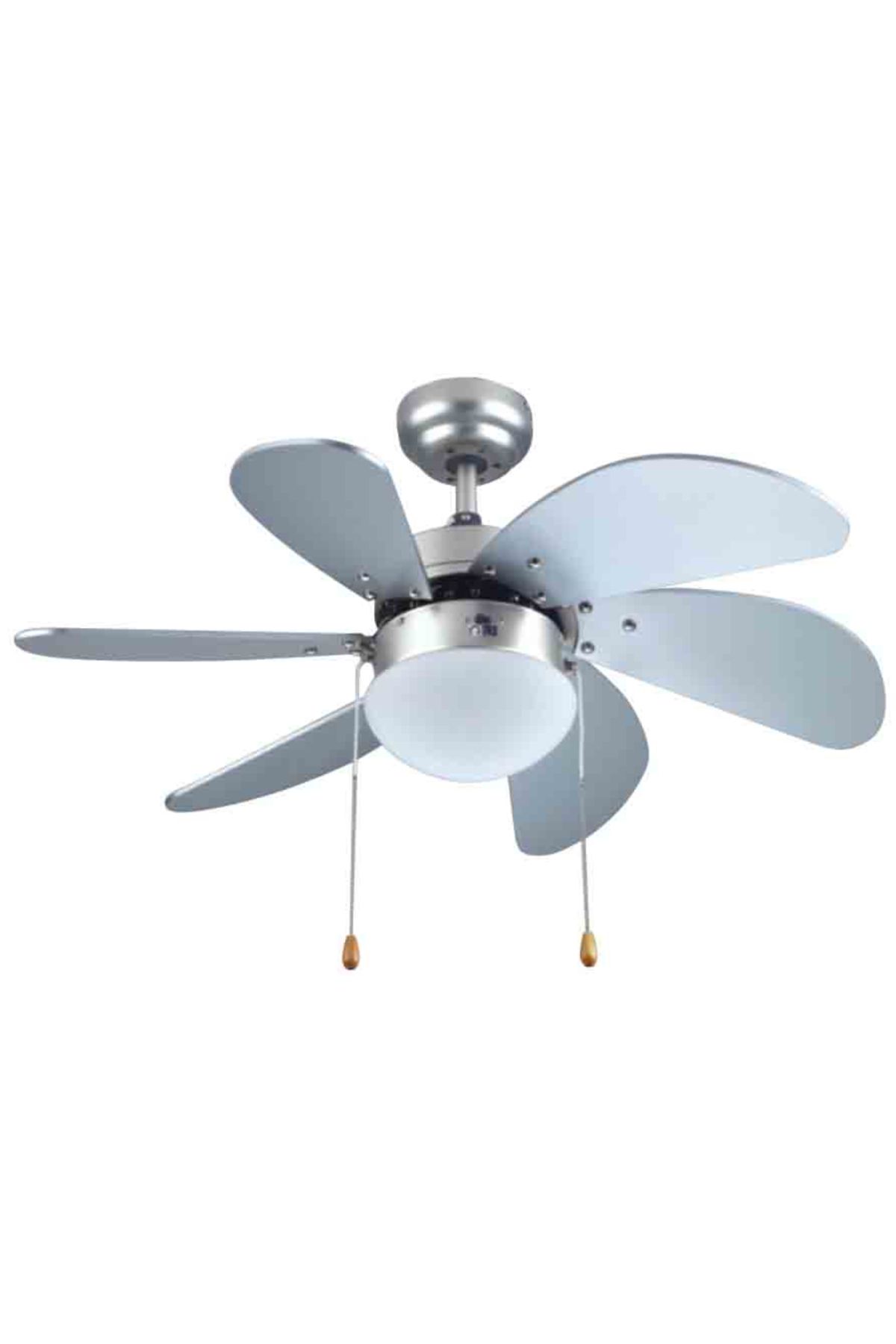 Vanti 6 Kanatlı Gümüş Renk Dekoratif Tavan Latörü 60w Kcf282