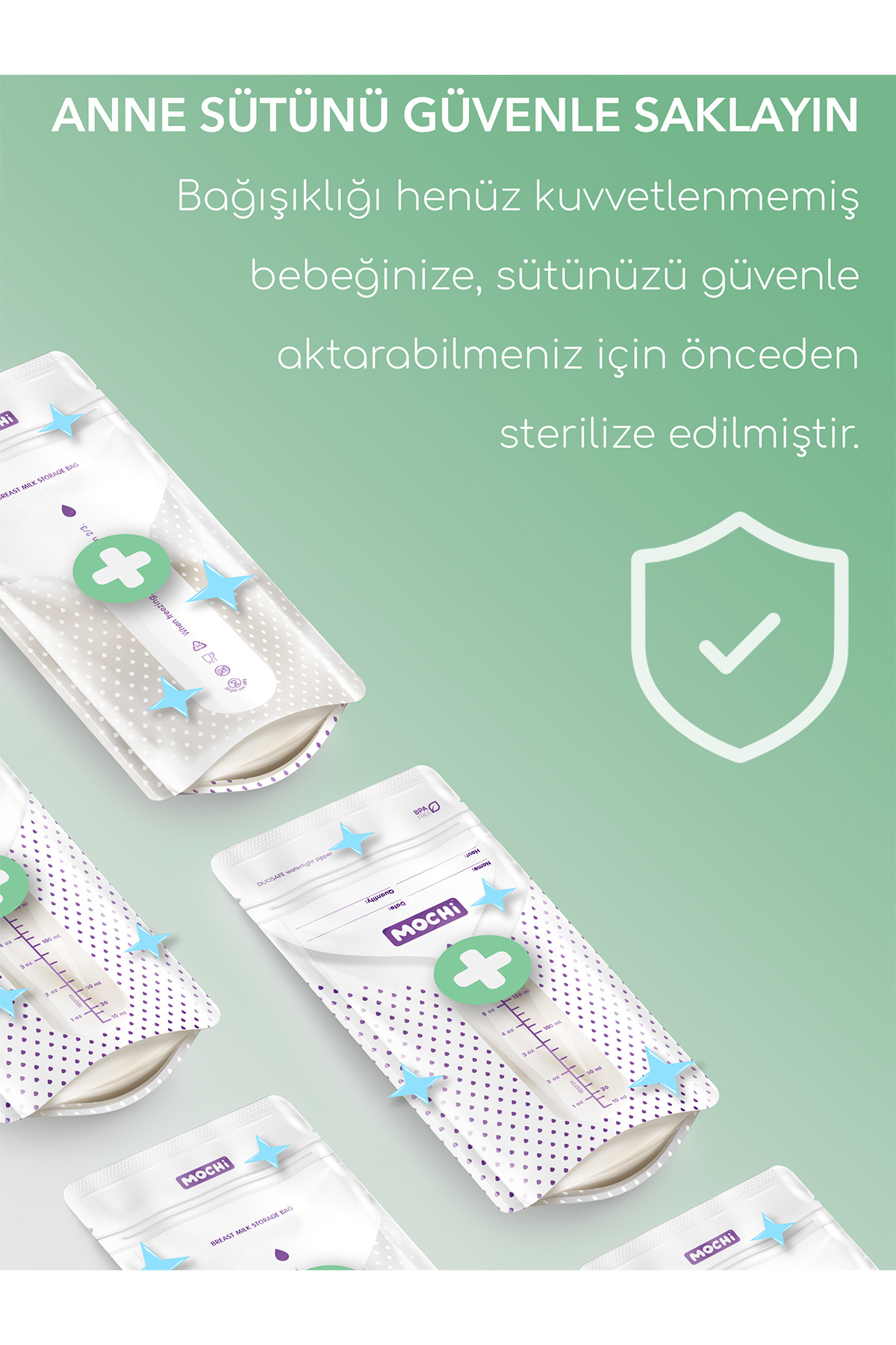 Mochi Anne Sütü Saklama Poşeti 120 Adet fotoğrafı 3 (önizleme)