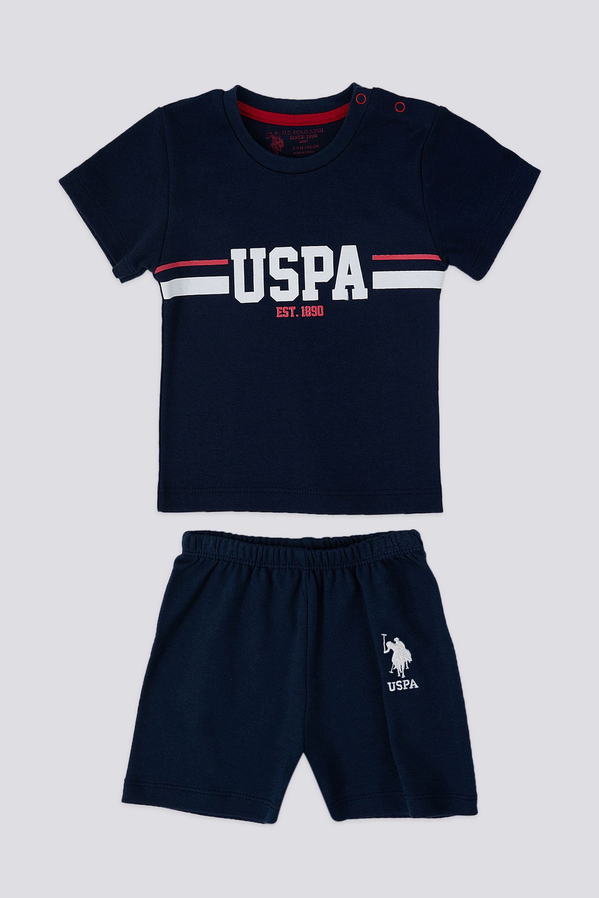 U.S. Polo Assn. Ss23-set De Două Piese Pentru Bebeluși-usb1092 Unisex - 6–9 months