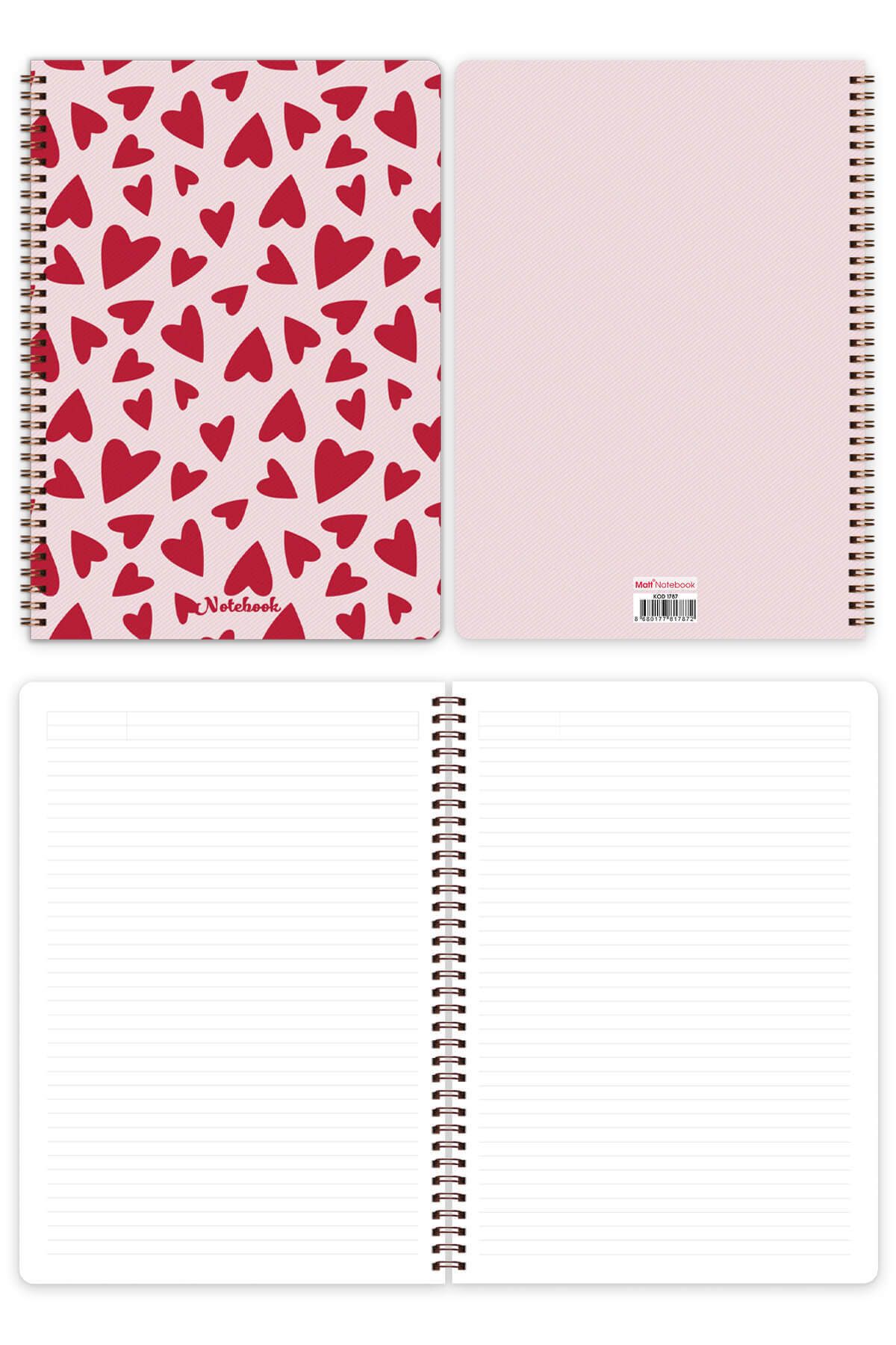 Matt Notebook-A4 Spiral School Notebook 80 sheets Set of 4 - Lined 6