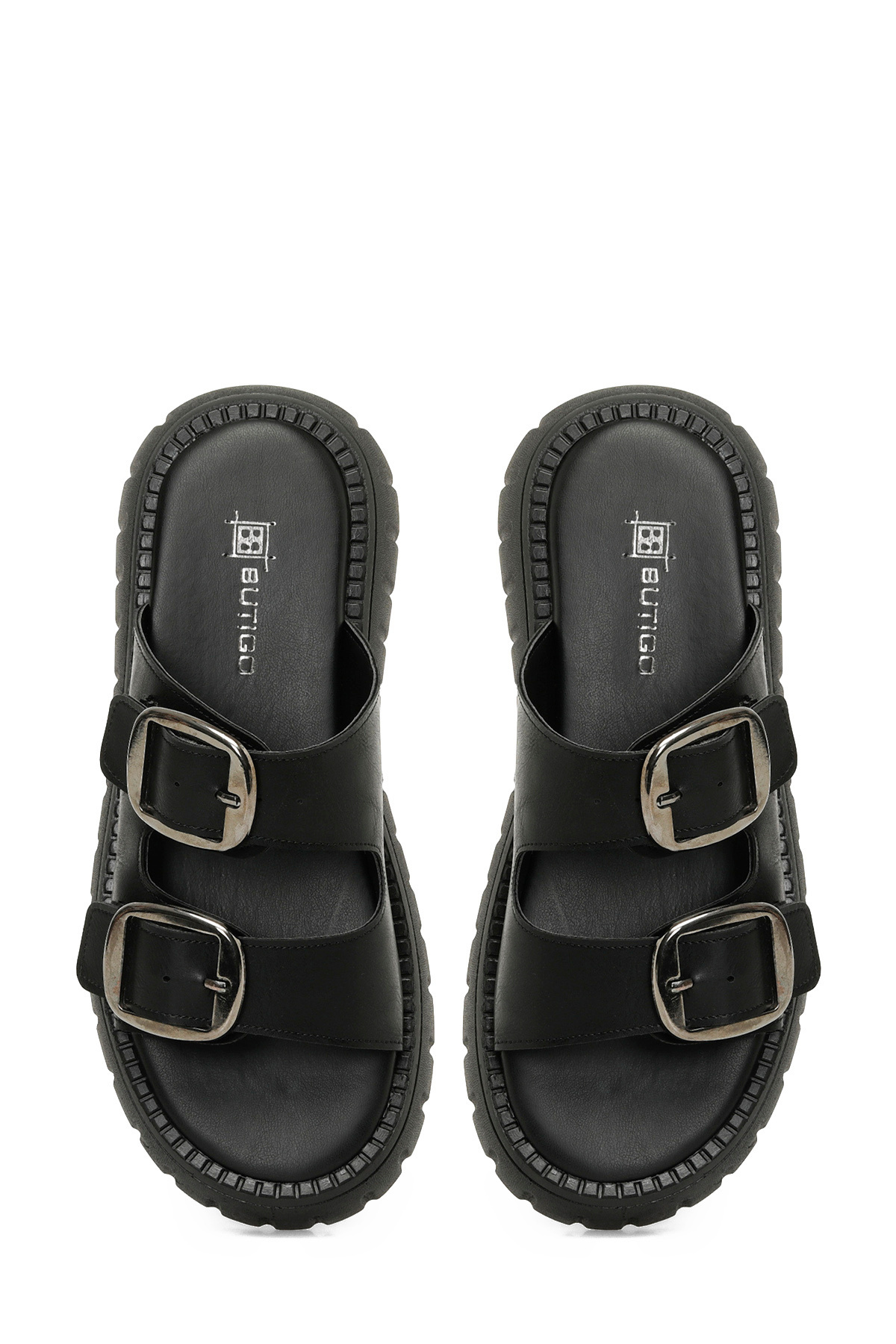 Butigo-25S-149 5Fx Black Women's Slippers 4