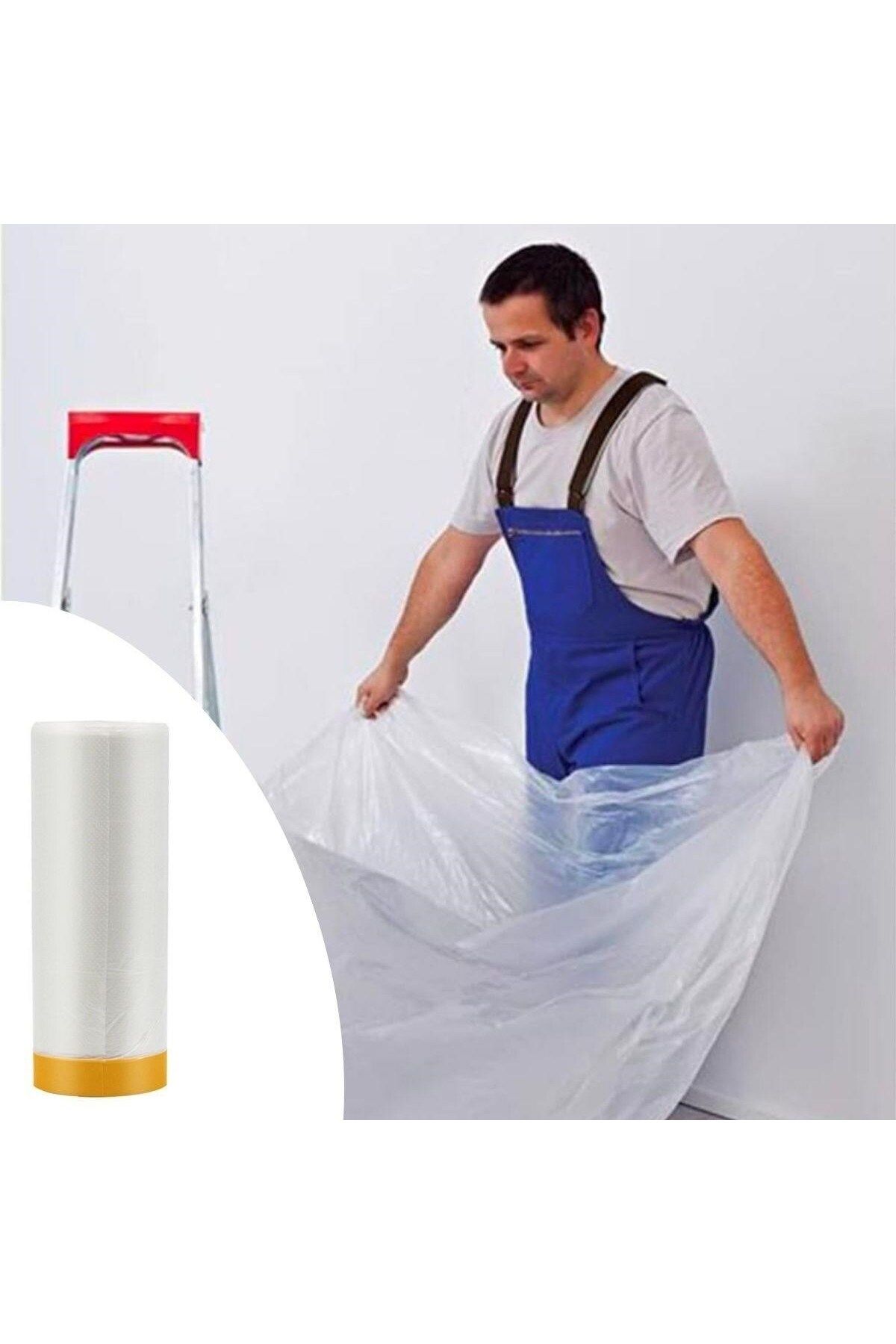 Nurum E Tİcaret BUFFER® Boya Badana Eşya Koruma Hışır Örtüsü 280cm x 15 mt Yapışkanlı Hışır Örtü