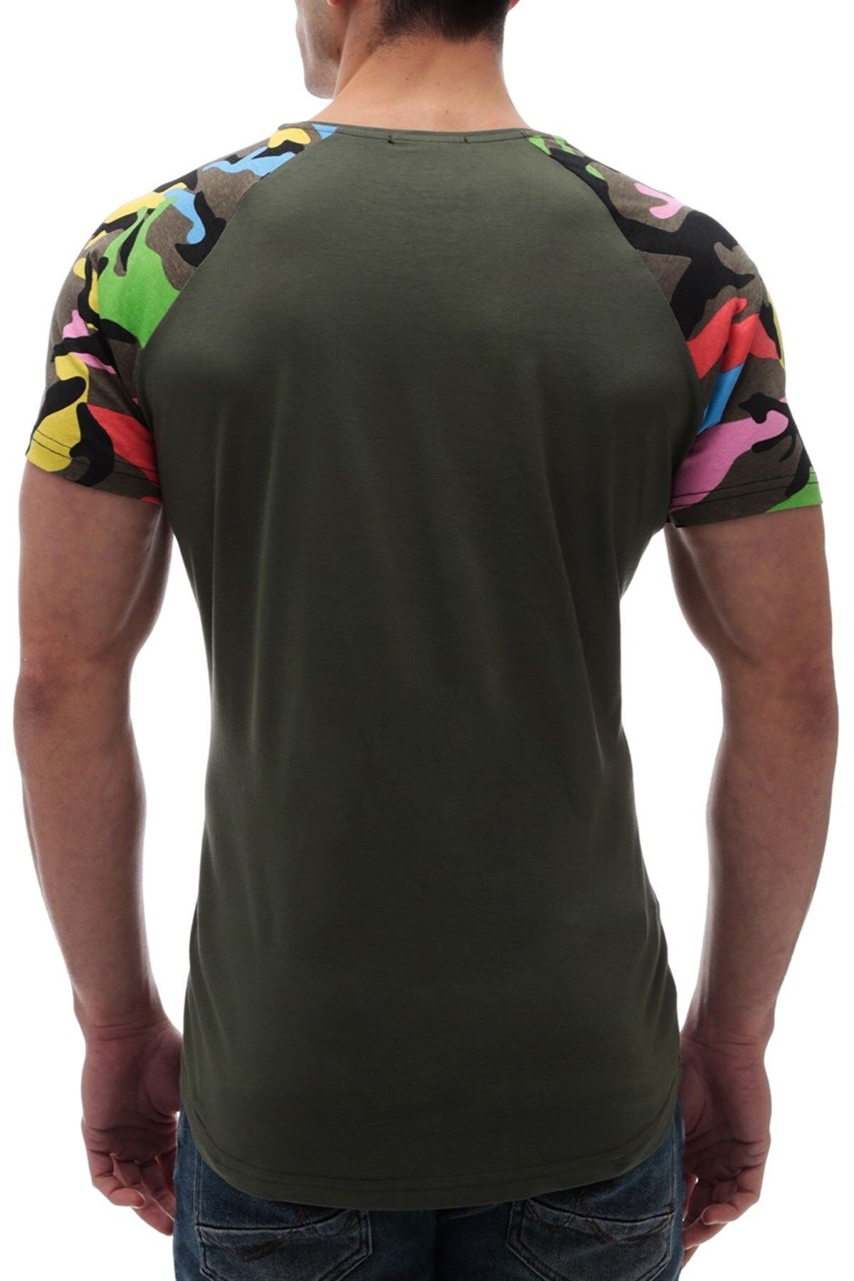 Madmext-Camouflage Patterned Khaki T-Shirt 2979 4