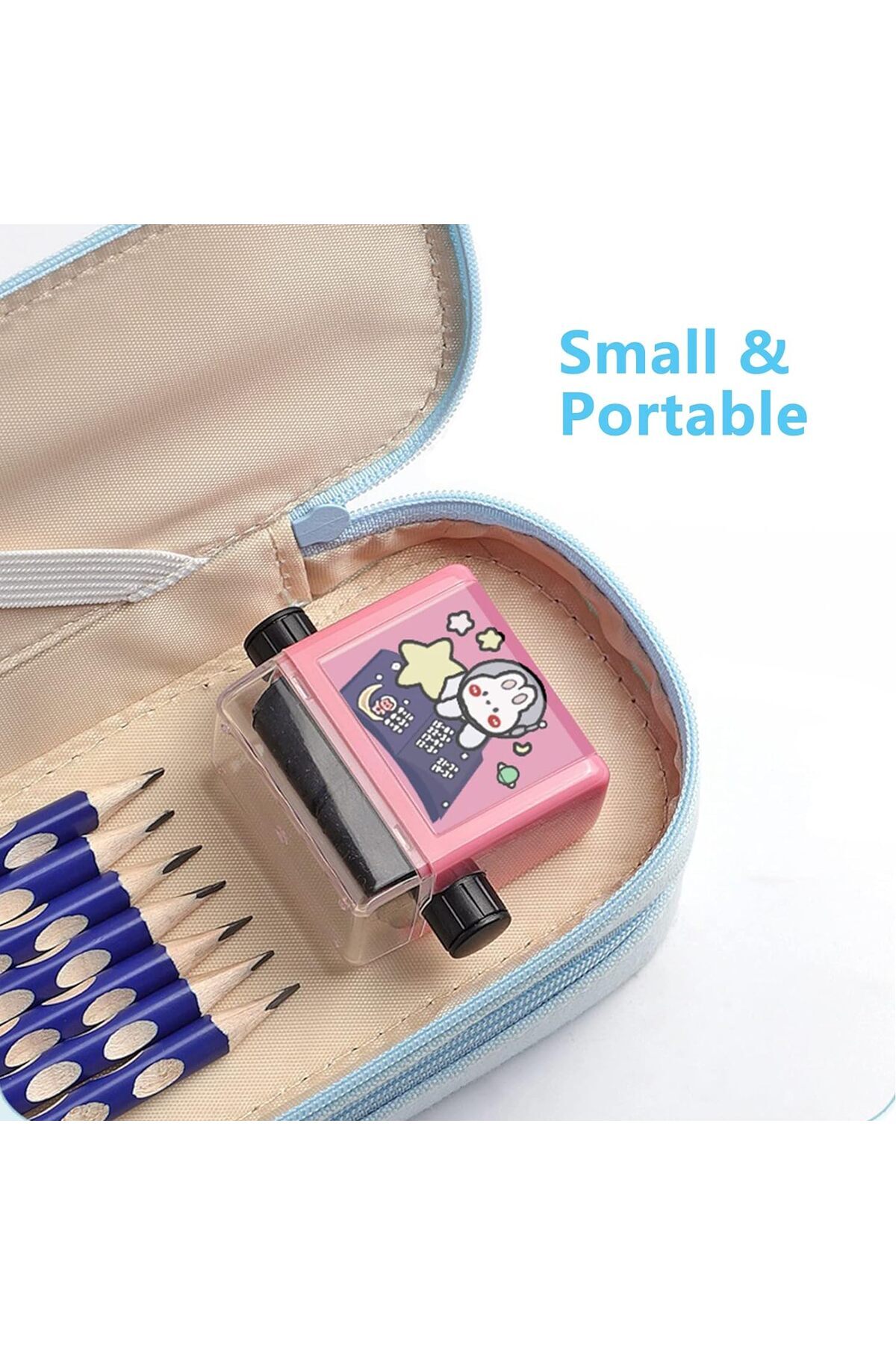 بسته ۴ عددی مهرهای آموزشی دیجیتال غلتکی | اسباب‌بازی آموزشی ریاضی برای کودکان با قابلیت پر کردن مجدد جوهر