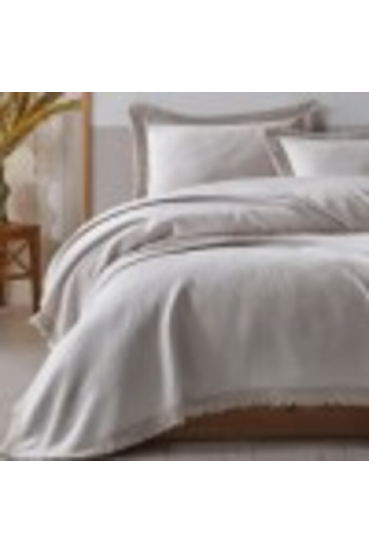 Şaheser-Set cuvertura jacquard, bumbac 100%, 240x260cm, Grace Gri 4