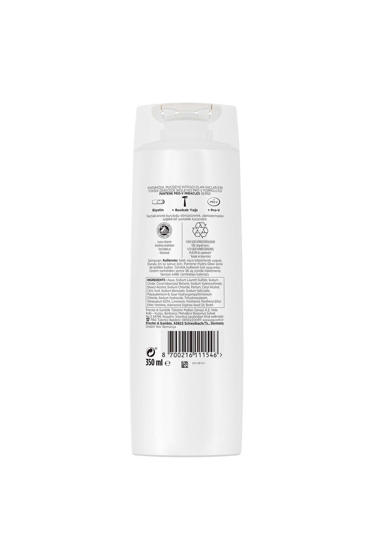 Pantene-Hydra Glow Moisturizing Shampoo 325 ml 8
