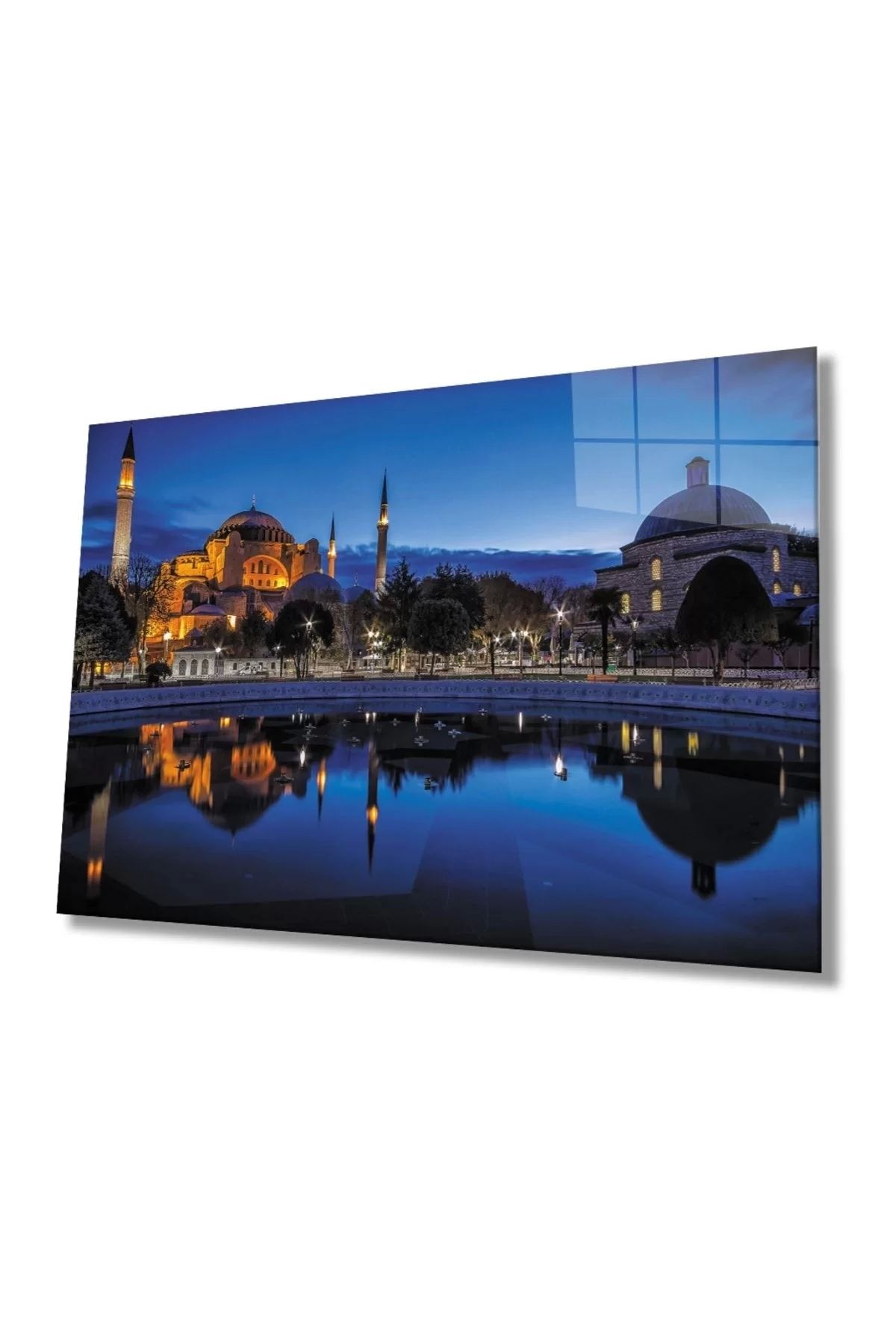 ÖYKÜ VE YİĞİT Istanbul Ayasofya Camii Manzara 4mm Dayanıklı Cam Tablo Temperli Cam