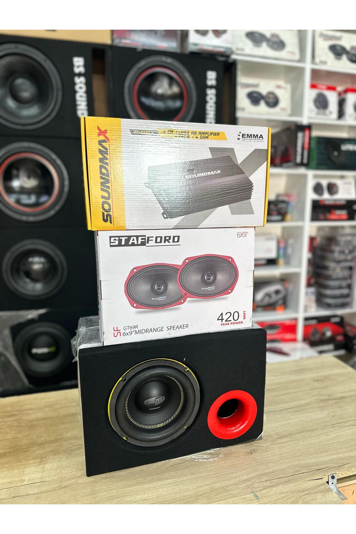 FORX5 3000 lik amfi 2 adet oval mıdrange 1000 lik bass kabinli