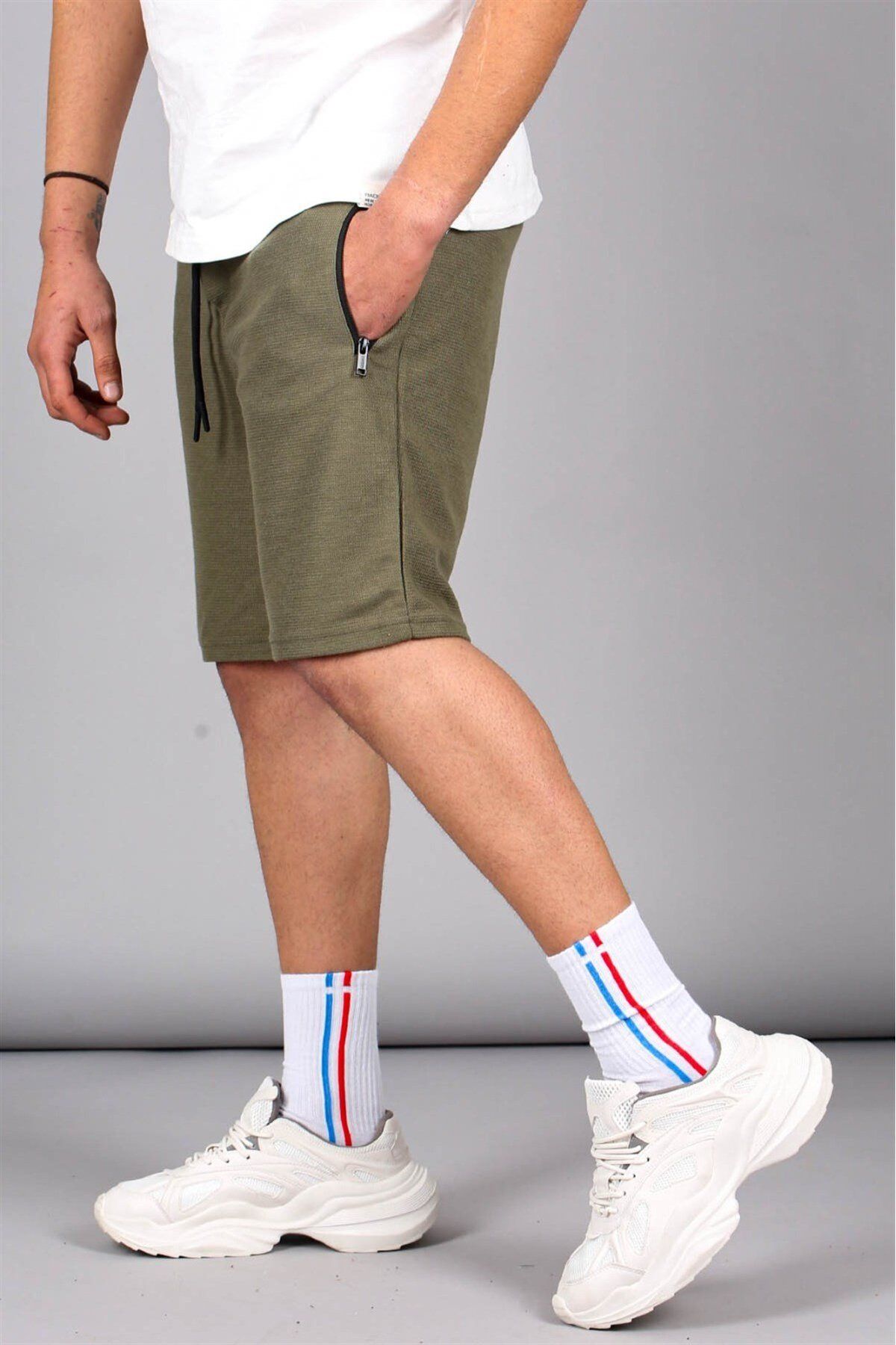 Madmext-Ανδρικό σορτς Khaki Regular Fit Basic 5464 2