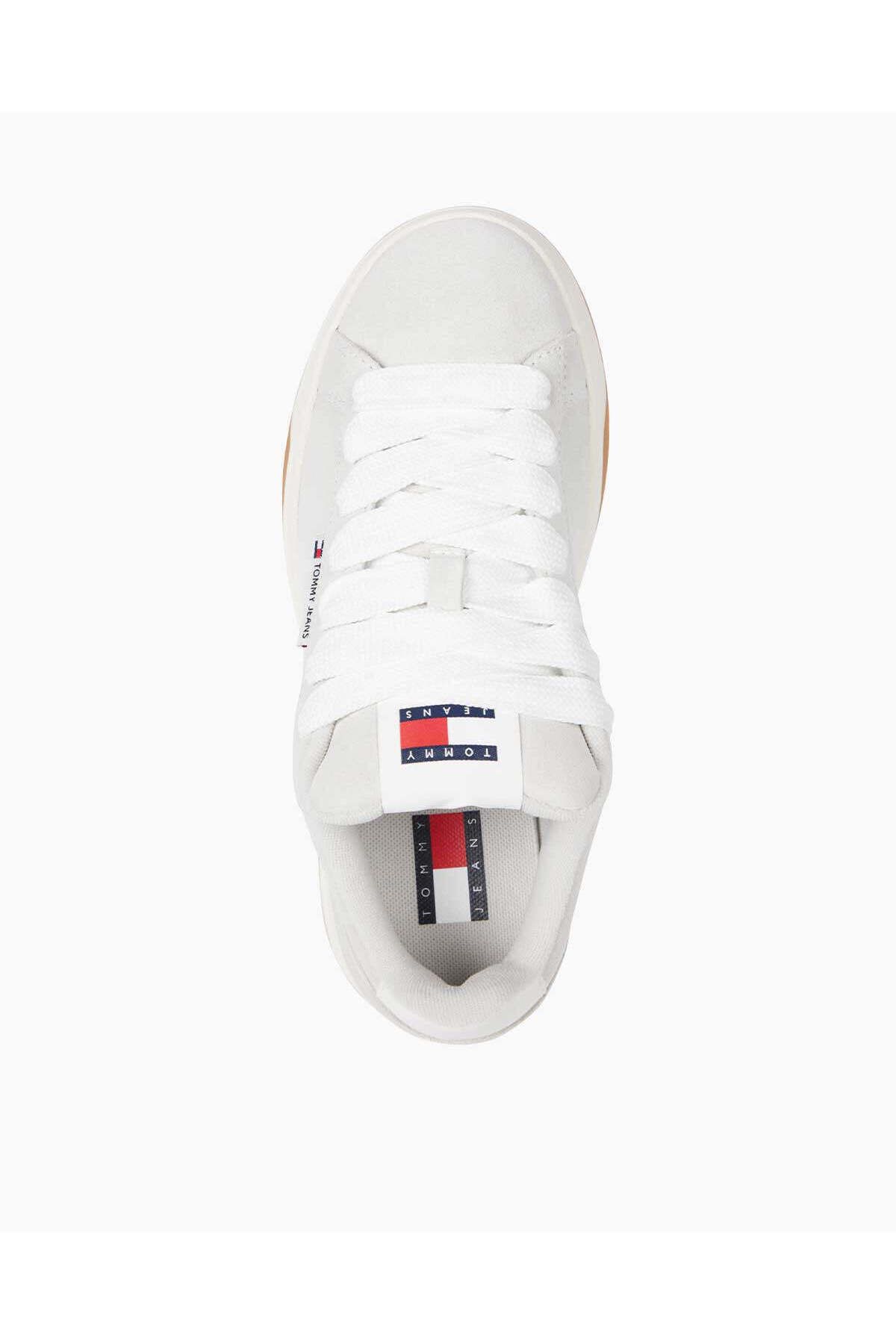 اسنیکر خاکستری زنانه کفش ورزشی TJW اورجینال Tommy Hilfiger