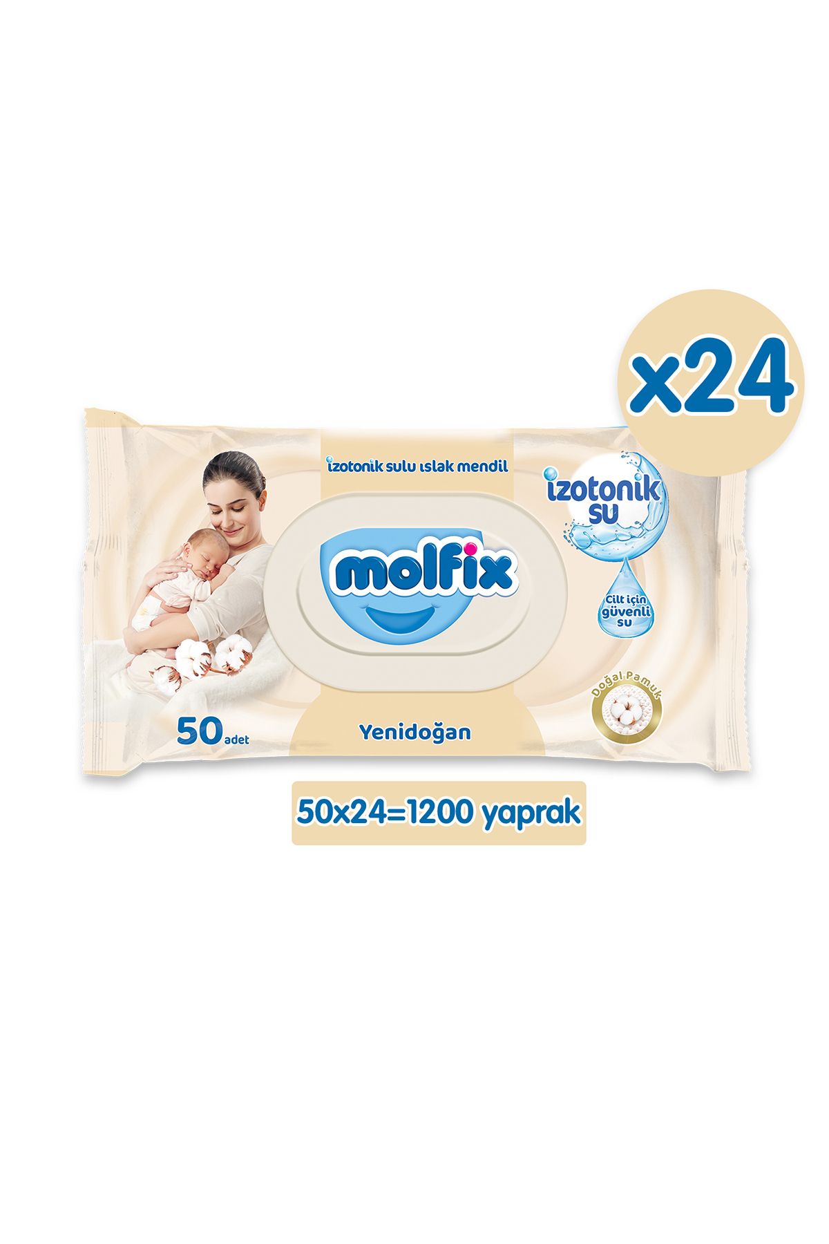 Molfix İzotonik Sulu Islak Mendil Yenidoğan 1200 Adet