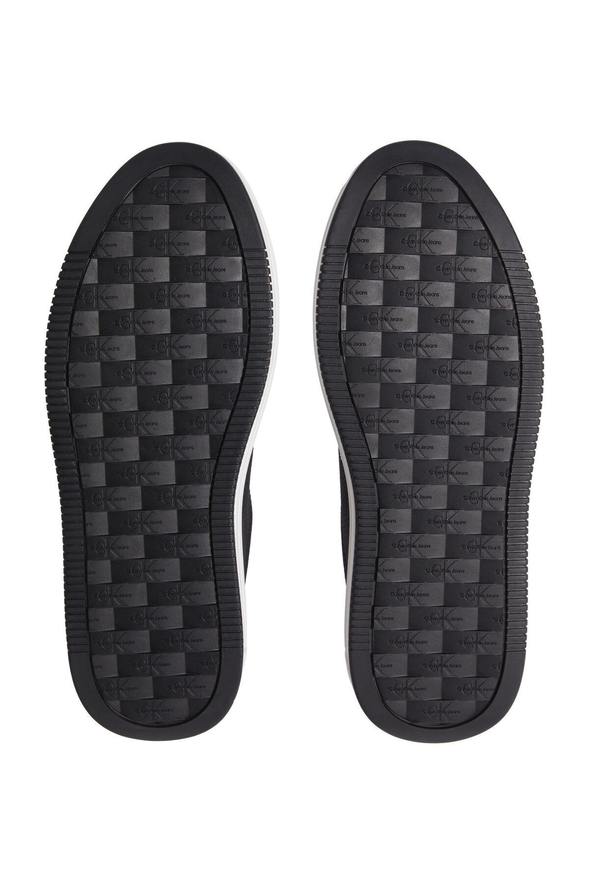 Calvin Klein-Damskie trampki na platformie z niską cholewką, skórzane, czarne Yw0Yw01632-0Gl 4