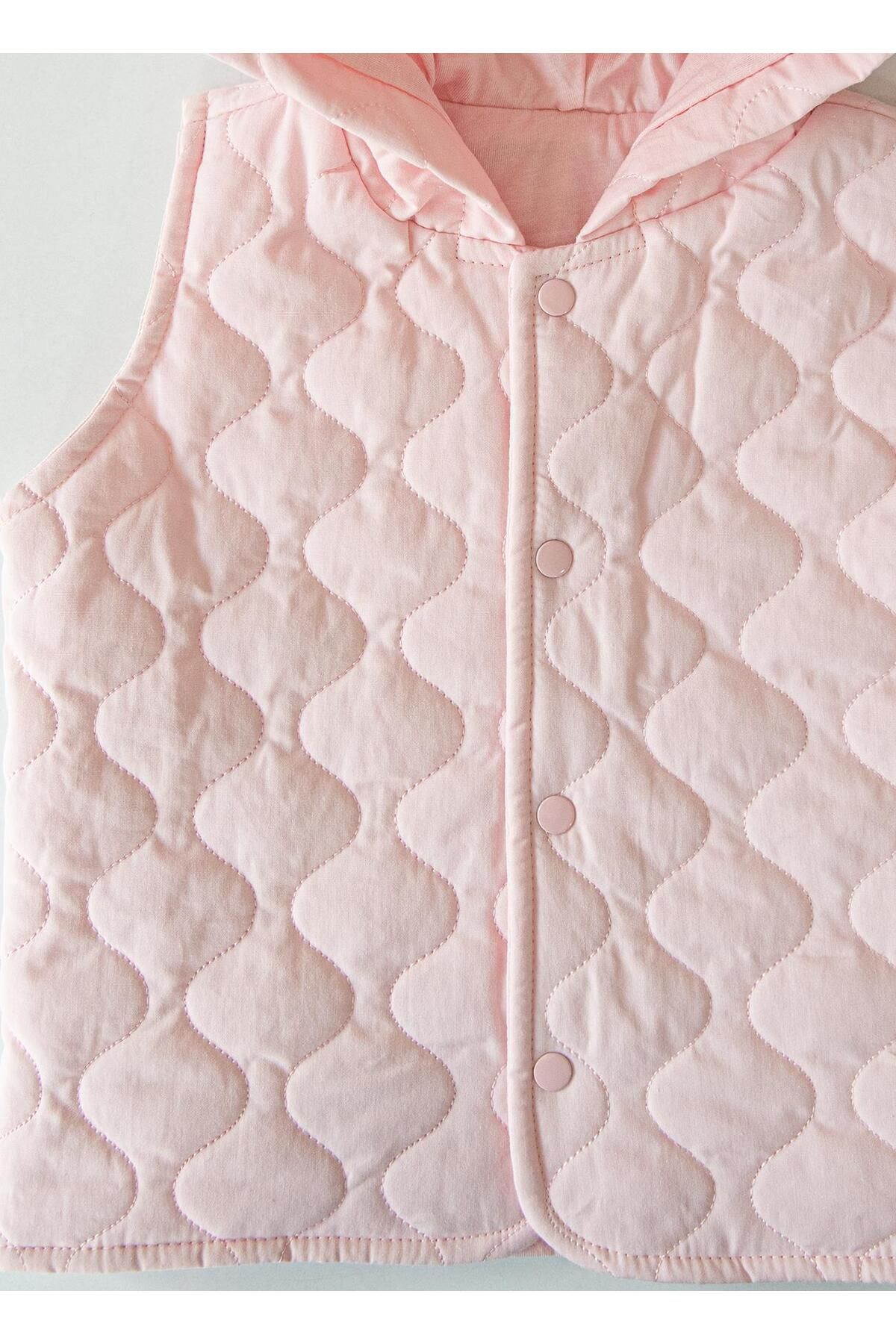 kitikate-Quilted Vest Pink 4