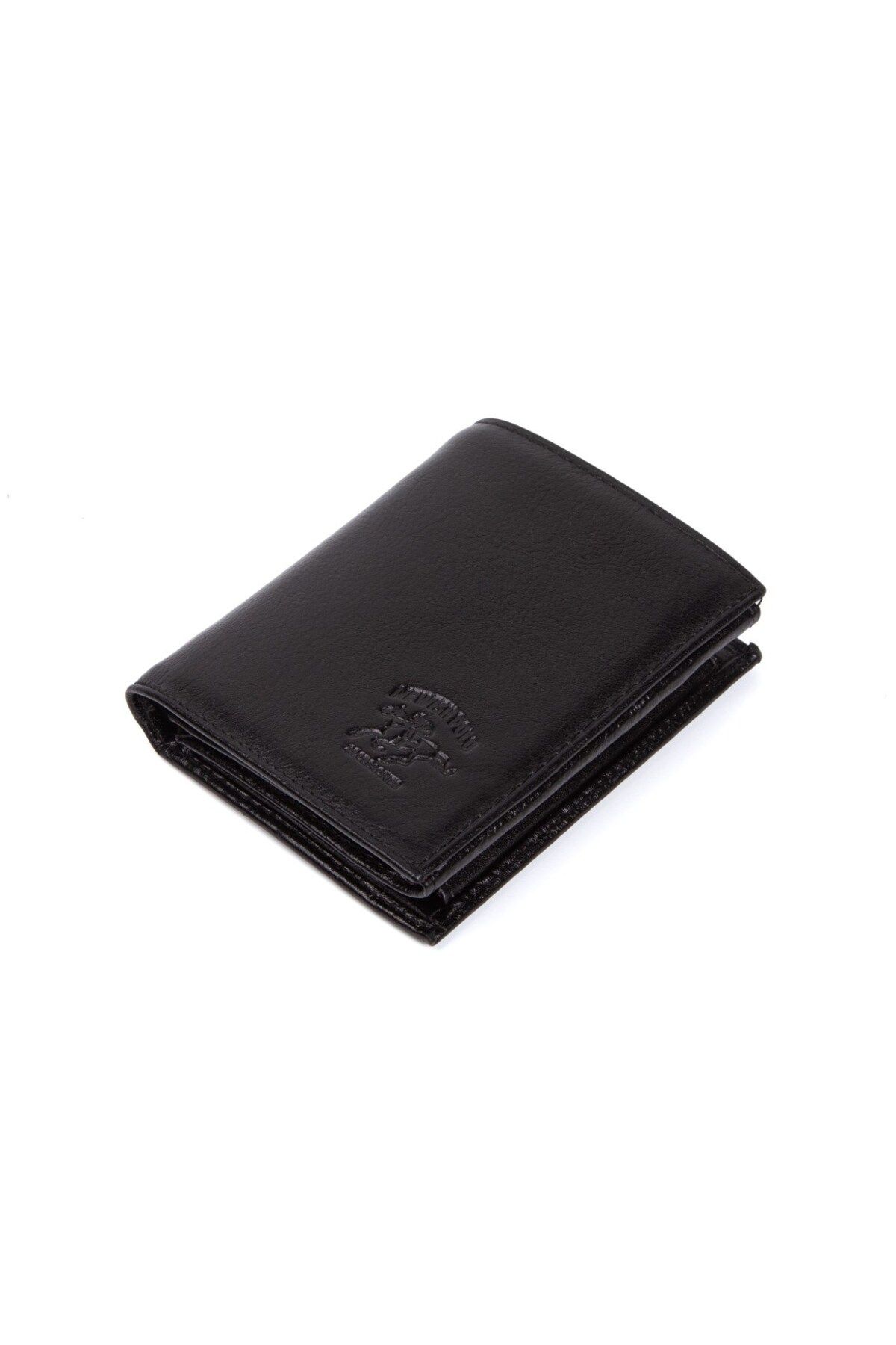 کیف پول مردانه دارنده کارت چرمی واقعی و سیاه Newish Polo