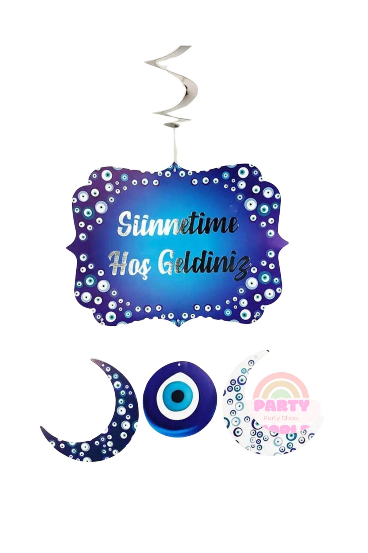 party world Sünnetime Hoşgeldiniz Tavan Süsü – Nazar Boncuklu