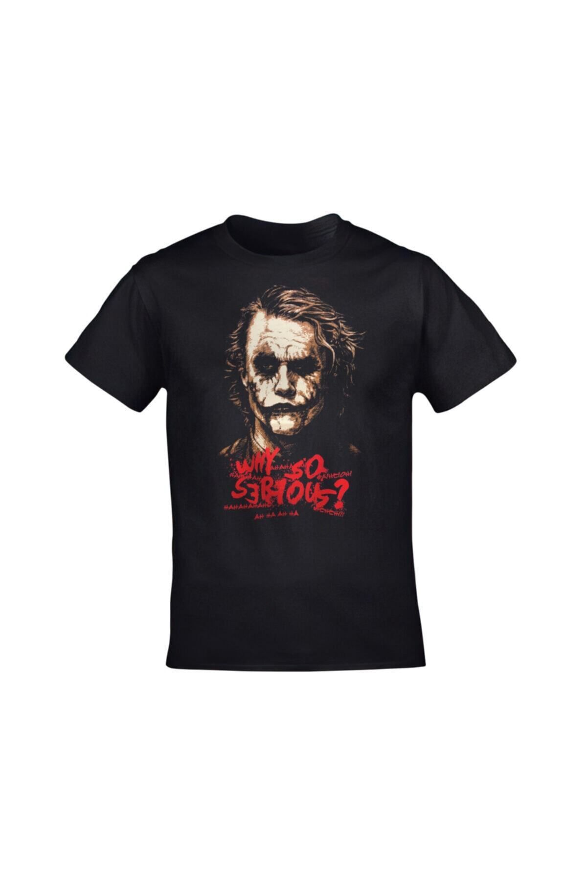 Pisa Art Joker Why So Serious Unisex Baskılı Siyah Tshirt
