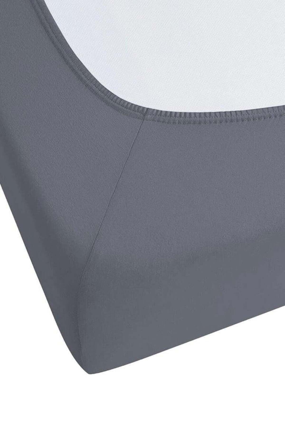 COTENCONCEPT-3 Pieces Oversized Plain Cotton Double 200 X 200 cm Elastic Combed Cotton Bed Sheet 5