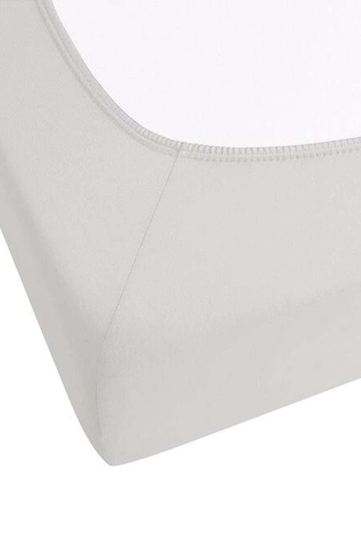 COTENCONCEPT-3 Pieces Oversized Plain Cotton Double 200 X 200 cm Elastic Combed Cotton Bed Sheet 6