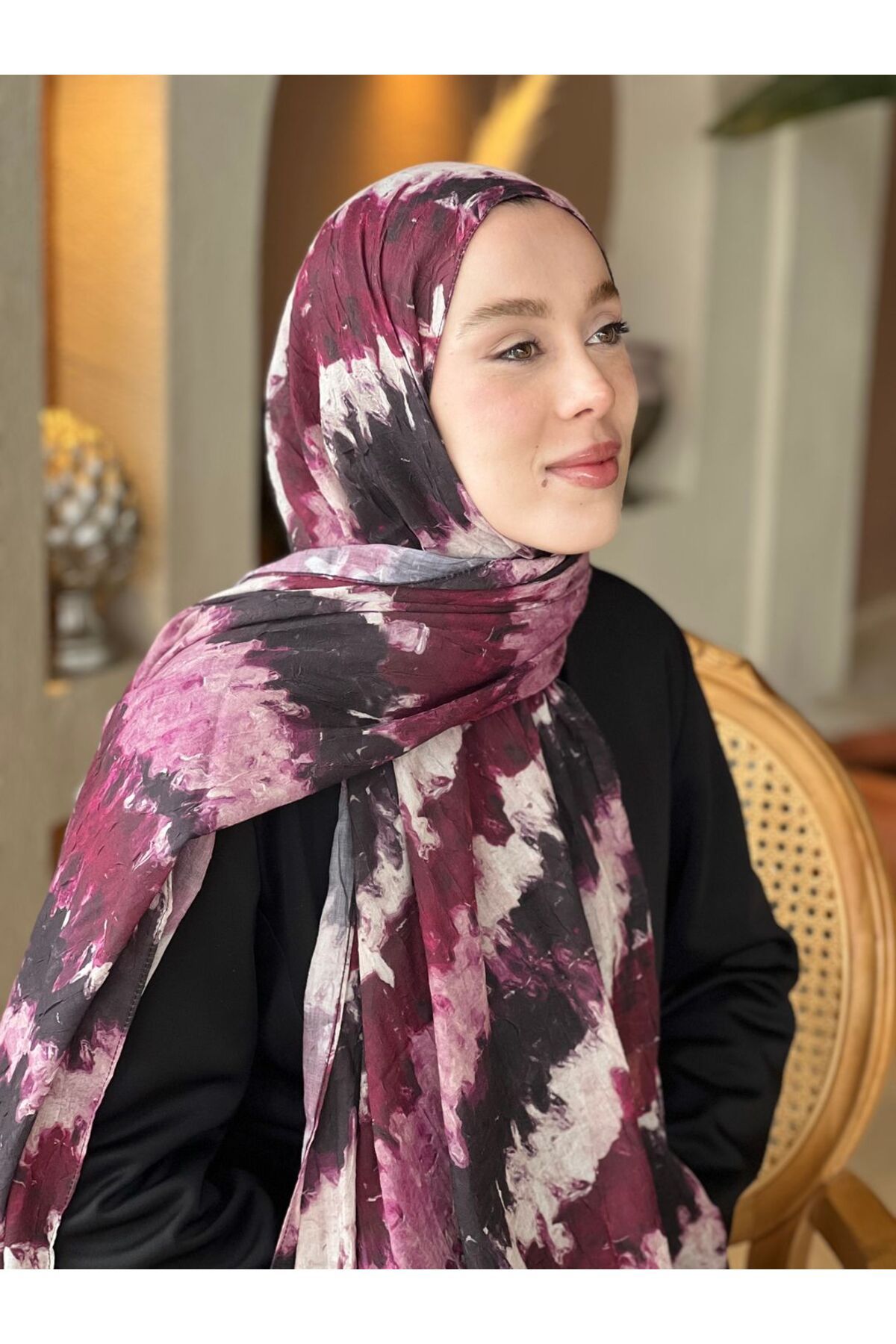 Modakaşmir-Spring Rhythm Pattern Bamboo Shawl 3