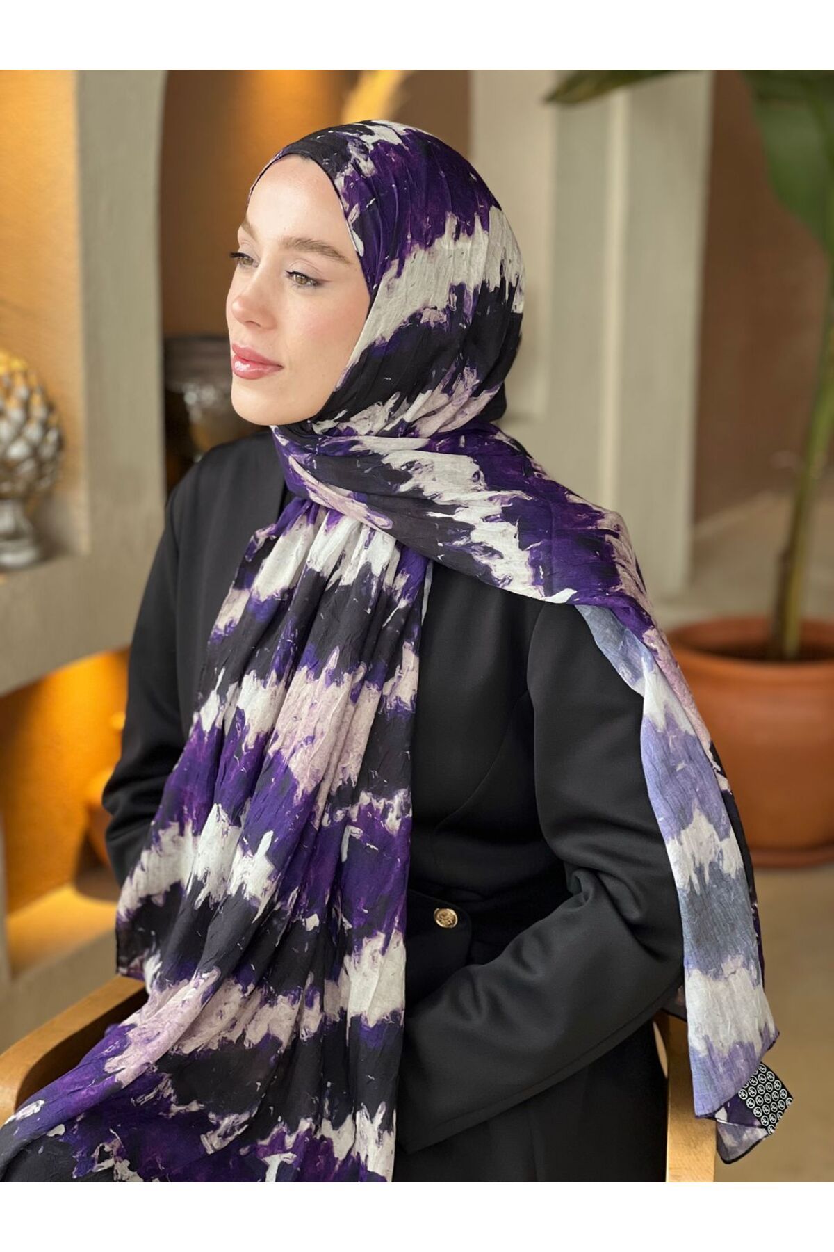 Modakaşmir-Spring Rhythm Pattern Bamboo Shawl 2
