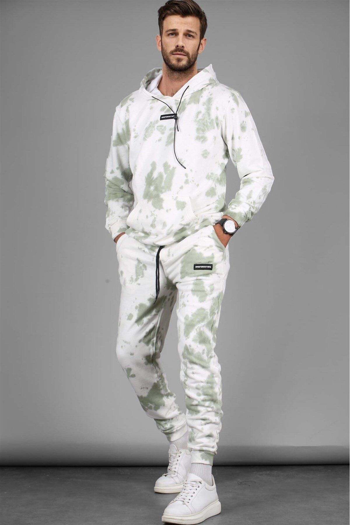 Madmext-Ανδρική αθλητική φόρμα Green Batik 4758 1