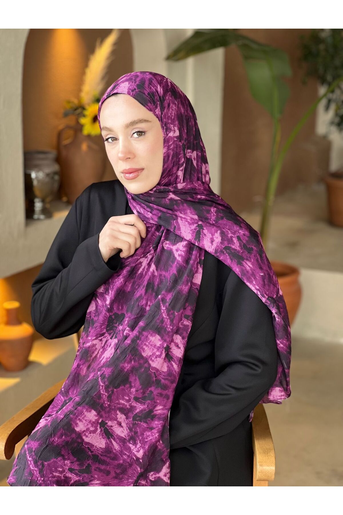 Modakaşmir-Loop Pattern Bamboo Shawl 3