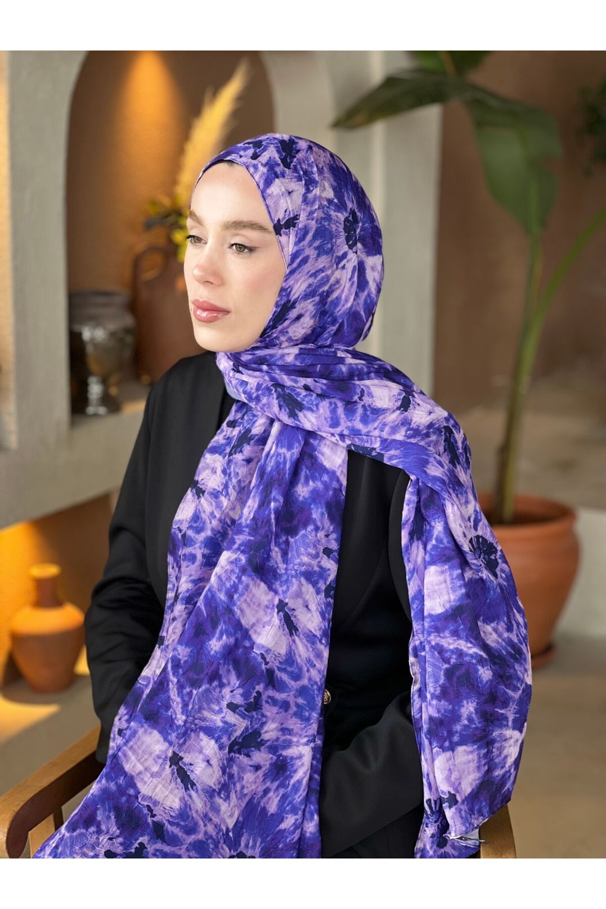 Modakaşmir-Loop Pattern Bamboo Shawl 3
