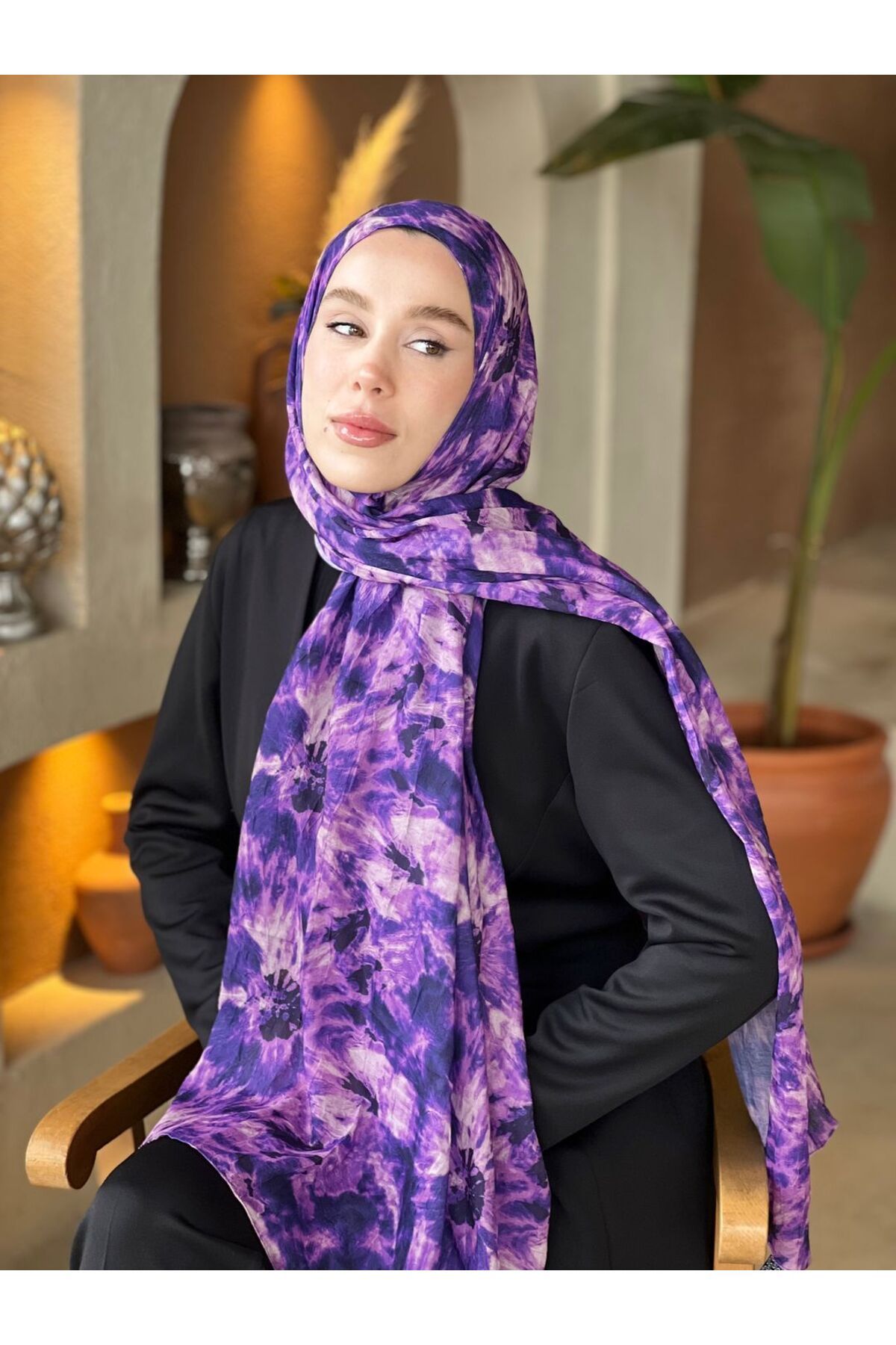 Modakaşmir-Loop Pattern Bamboo Shawl 2