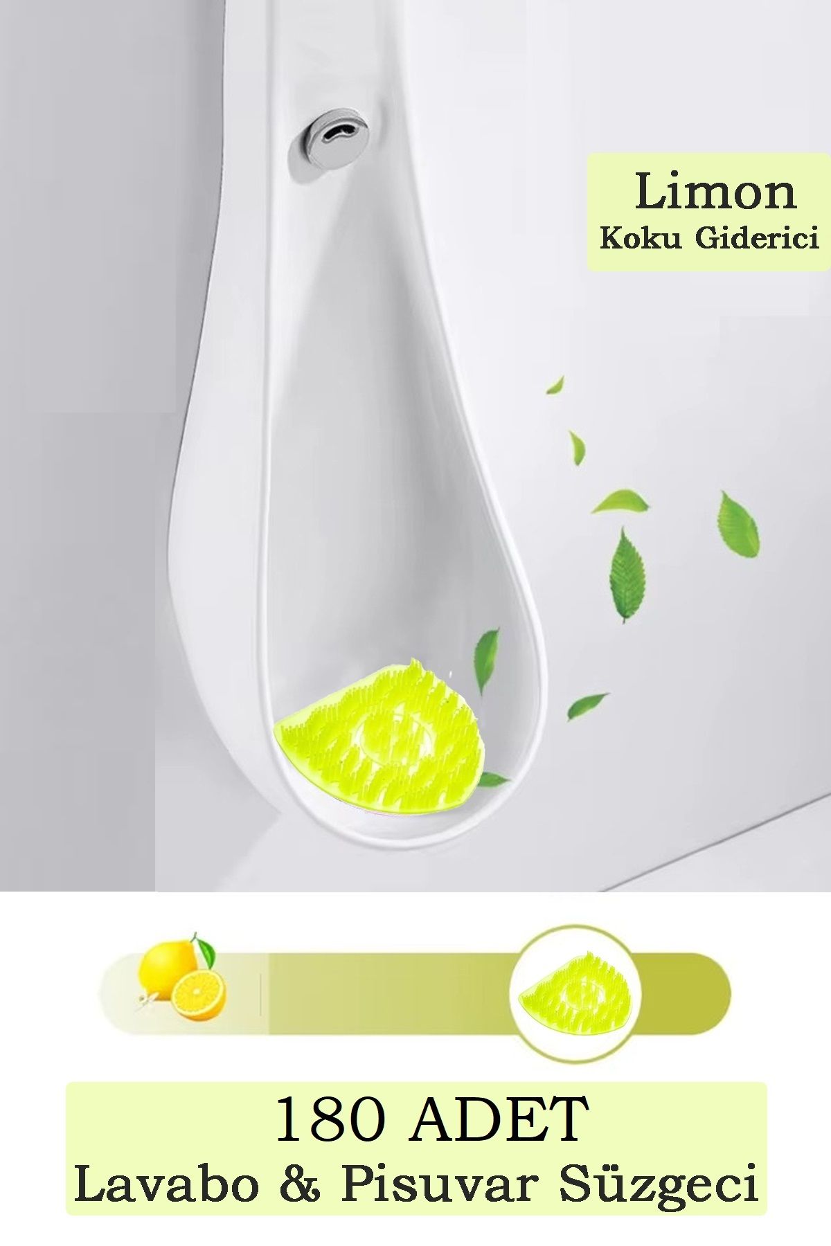 Maproworld 180 Adet Limon Kokulu Pisuvar Süzgeci – Lavabo Yer Gideri Koku Giderici Hijyenik Tuvalet Matı