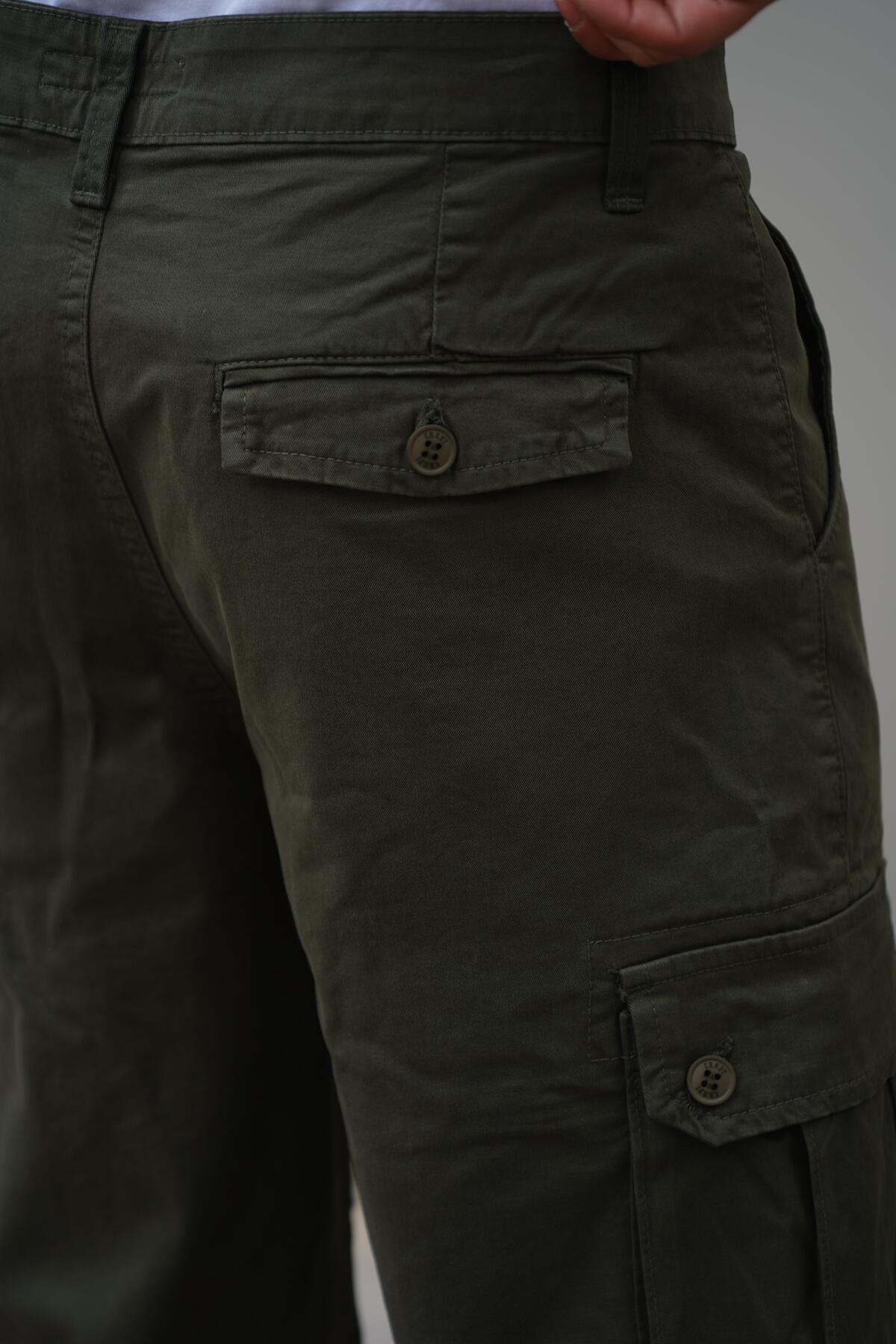 IMPOSING JNS  Erkek Rahat Kesim Regular Kargo Cepli Haki Kargo Şort Yeni Sezon - Görsel 5