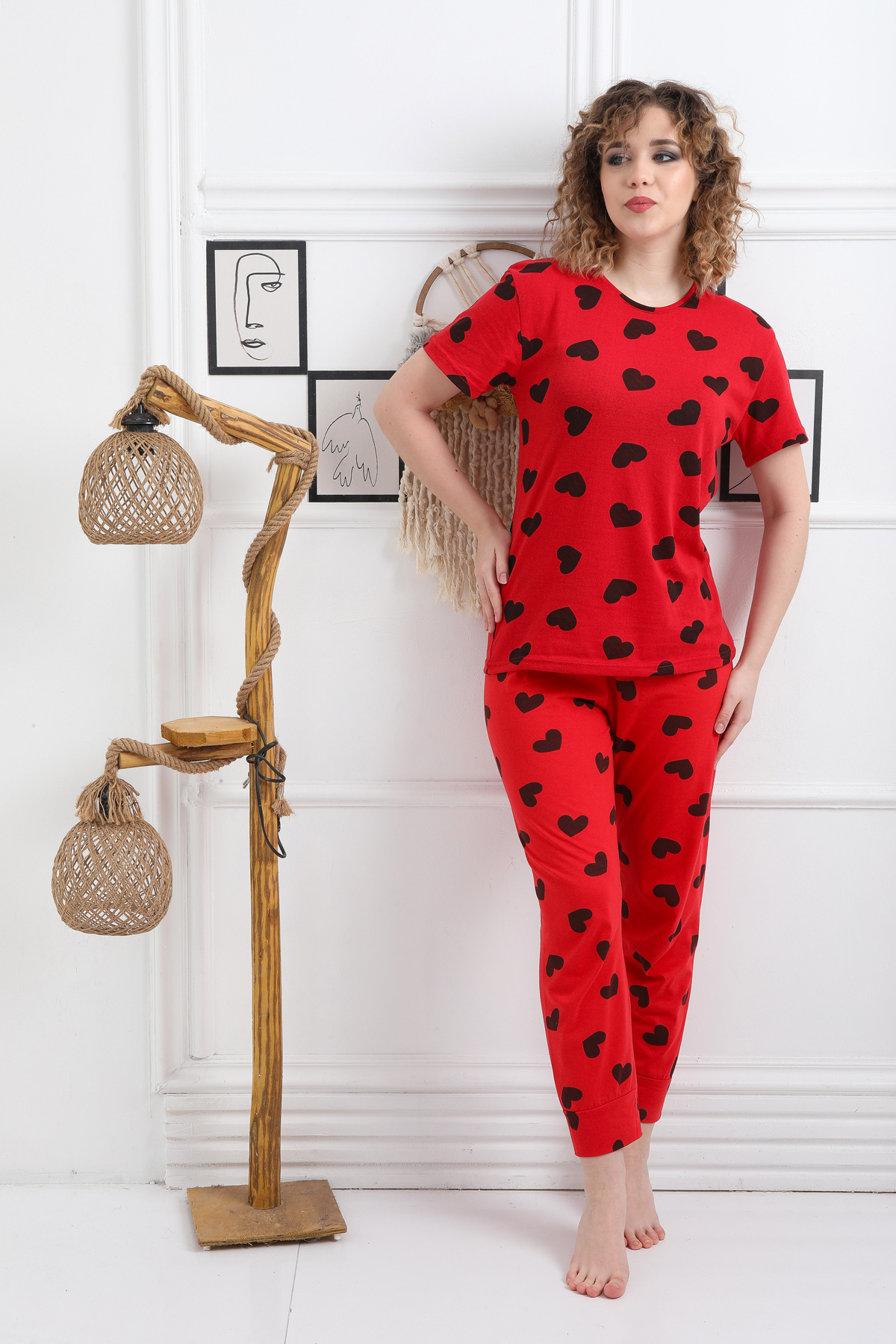 FAMES PİJAMA VZOROVANÁ PENYE SUPREM DÁMSKA Pyžamová SÚPRAVA