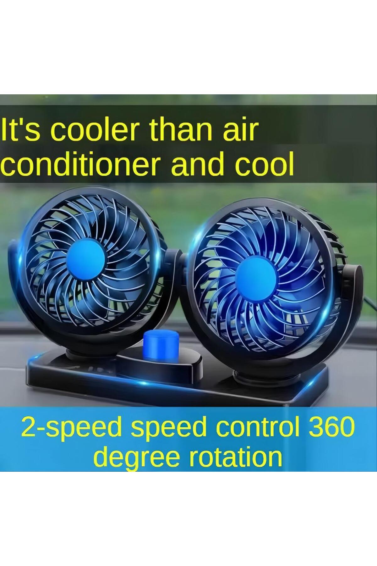Generic-360 Degree Rotating Car Fan 140456 Black 1