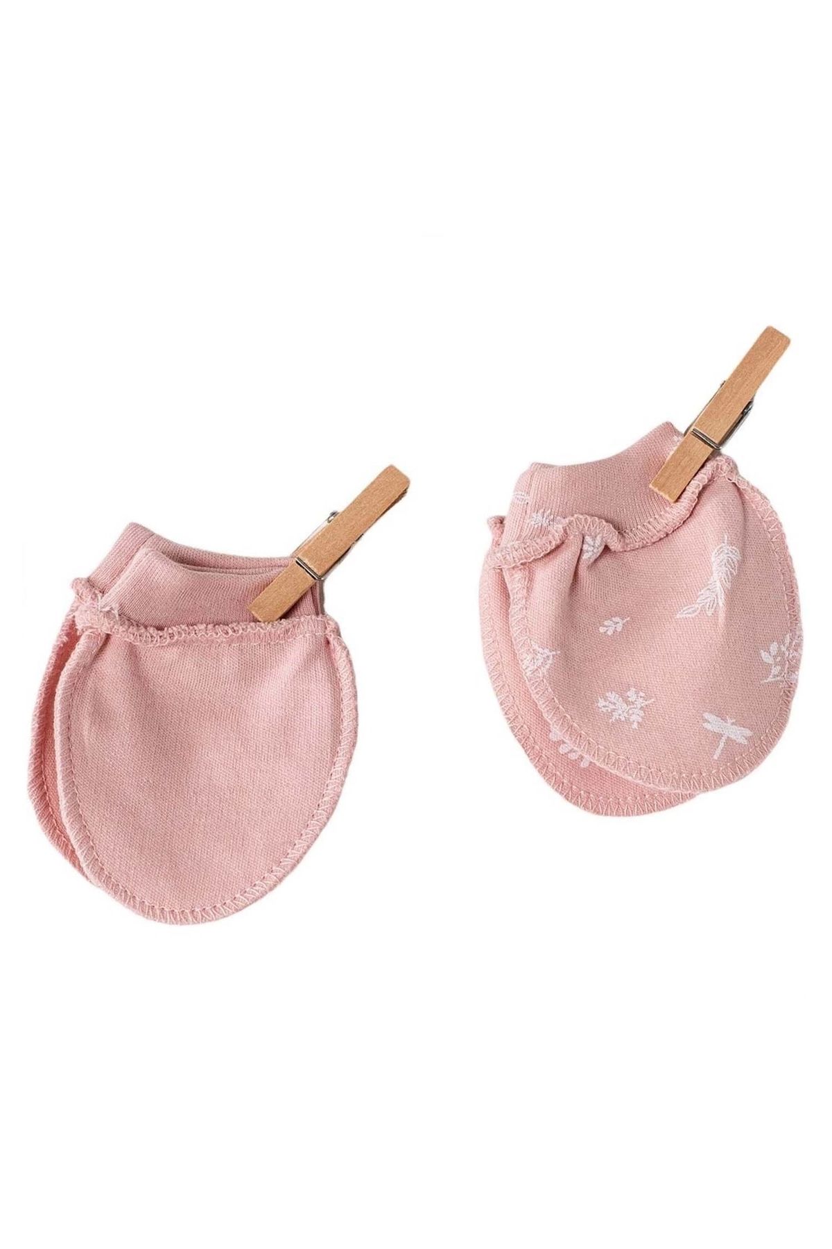 Marsilyan Andywawa AC23070 Floral 100% Organic Cotton Prematüre Eldiven Pink