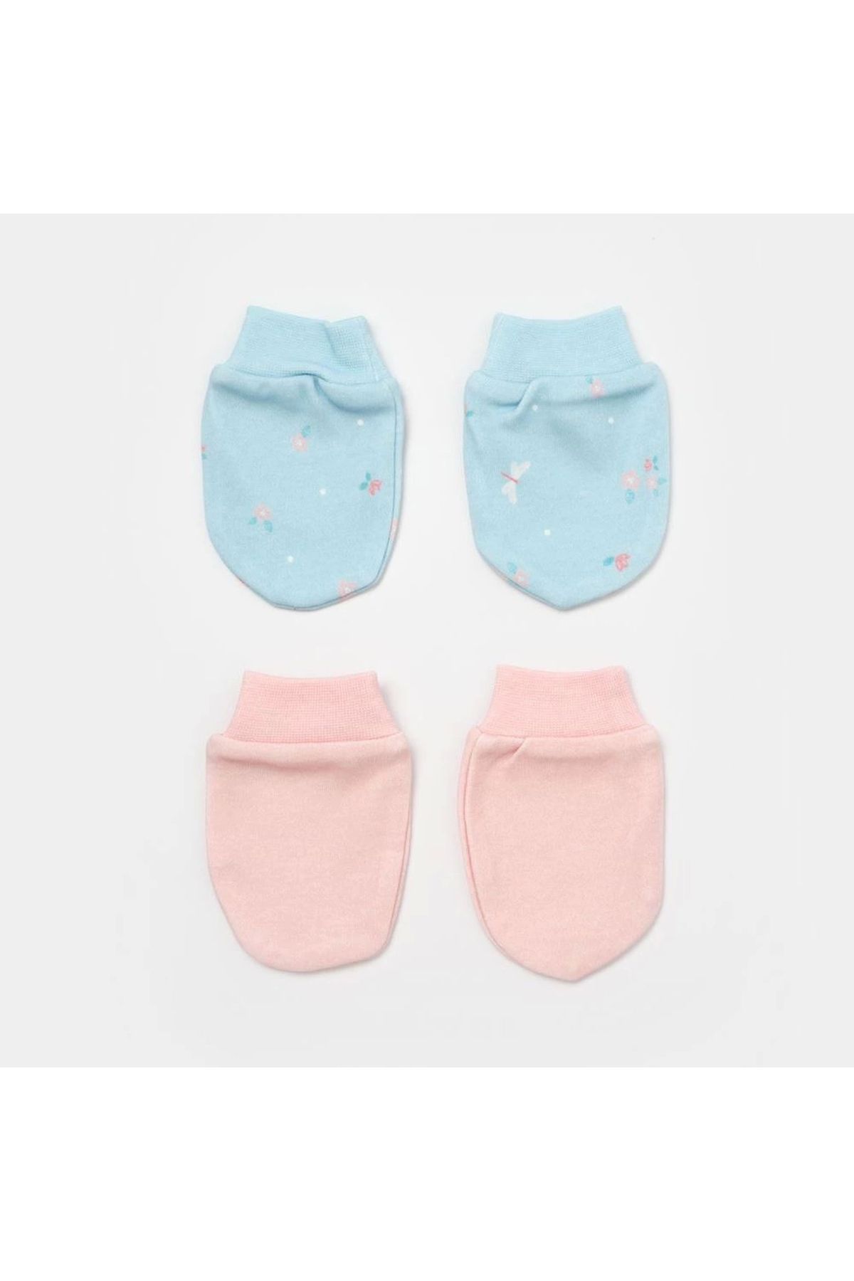 Marsilyan Bibaby Biorganic Always Happy 2'Li Bebek Eldiven 72230 Gül Kurusu Mint
