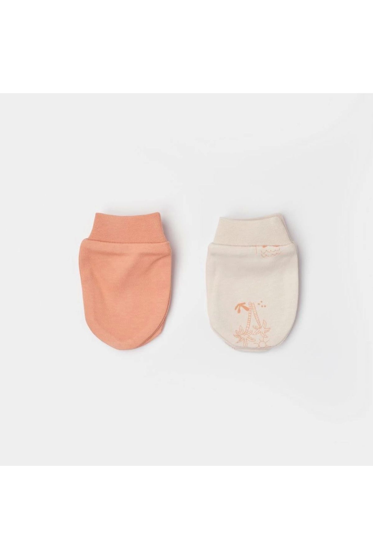 Marsilyan Bibaby Biorganic Hello Safari 2'Li Bebek Eldiven 72224 Ekru Kiremit