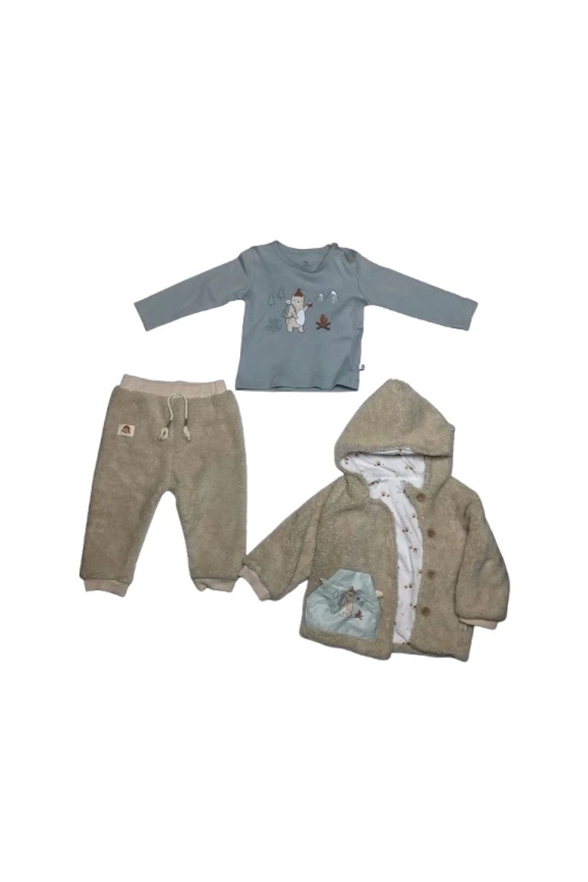 Marsilyan Bibaby Happy 3'Lü Set 73335 Bej