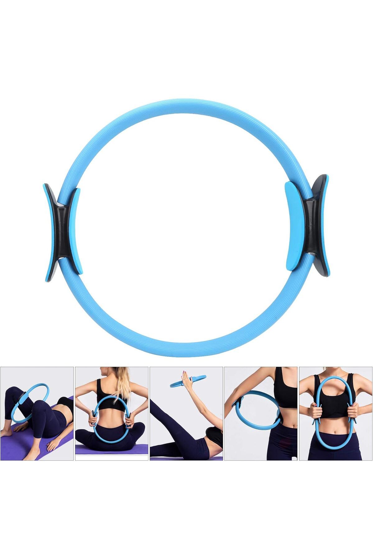 MultiFlexPro 40 Cm Pilates Çemberi Deluxe Tutamaçlı Plates Ring Circle Egzersiz Cemberi